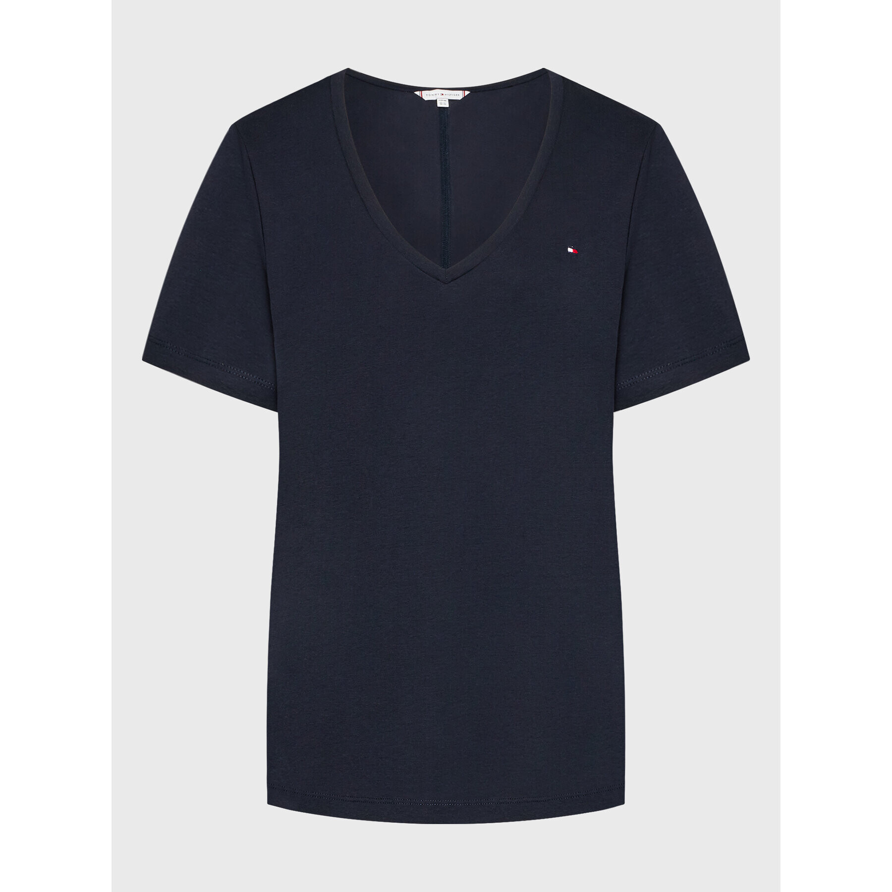 Tommy Hilfiger Curve Póló Crv Solid WW0WW37527 Sötétkék Slim Fit - Pepit.hu