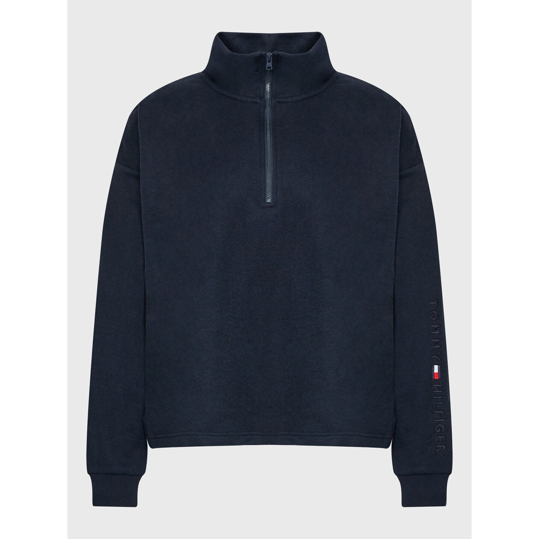 Tommy Hilfiger Curve Pulóver UW0UW04019 Sötétkék Regular Fit - Pepit.hu