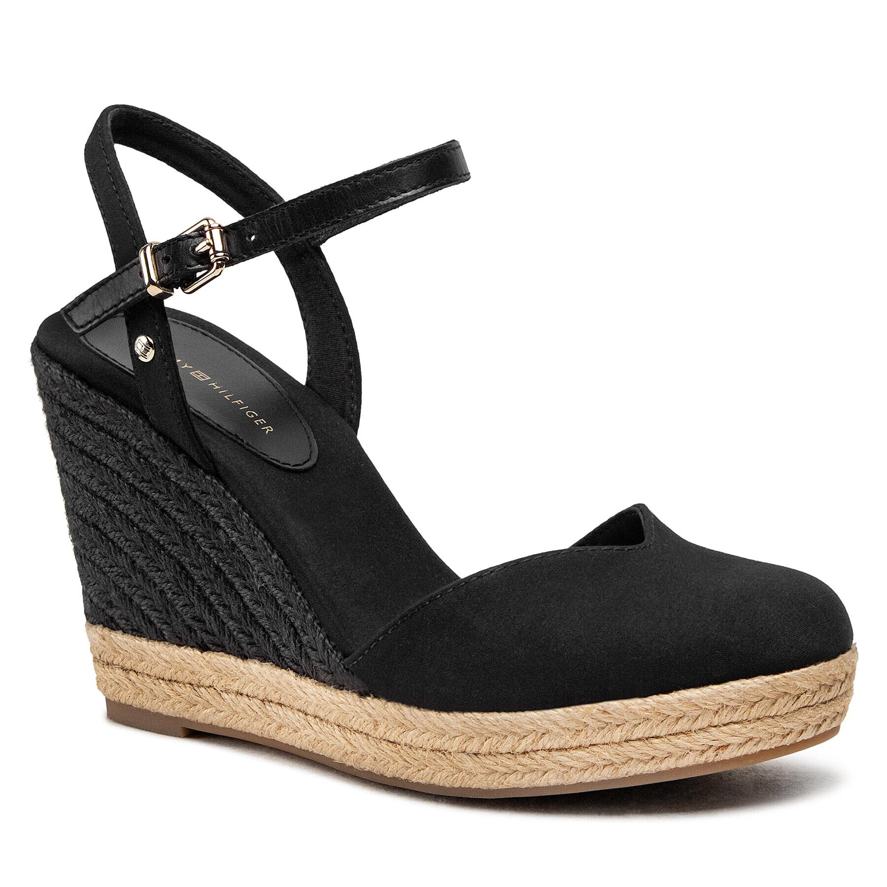 Tommy Hilfiger Espadrilles Basic Closed Toe High Wedge FW0FW04786 Fekete - Pepit.hu