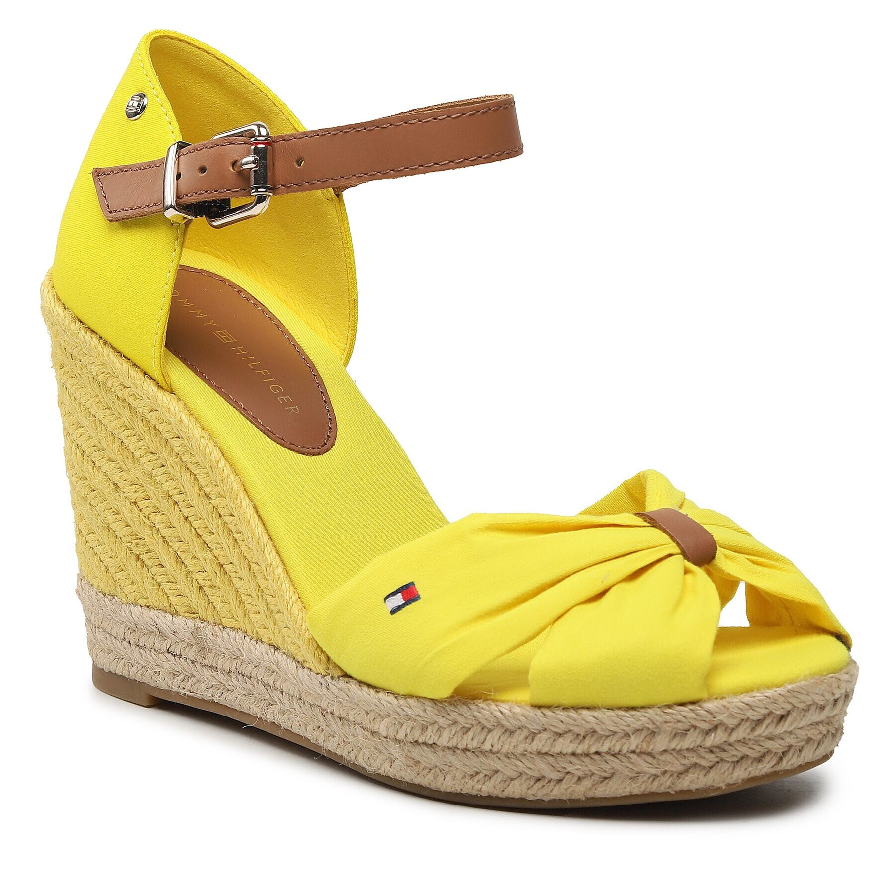 Tommy Hilfiger Espadrilles Basic Open Toe High Wedge FW0FW04784 Sárga - Pepit.hu