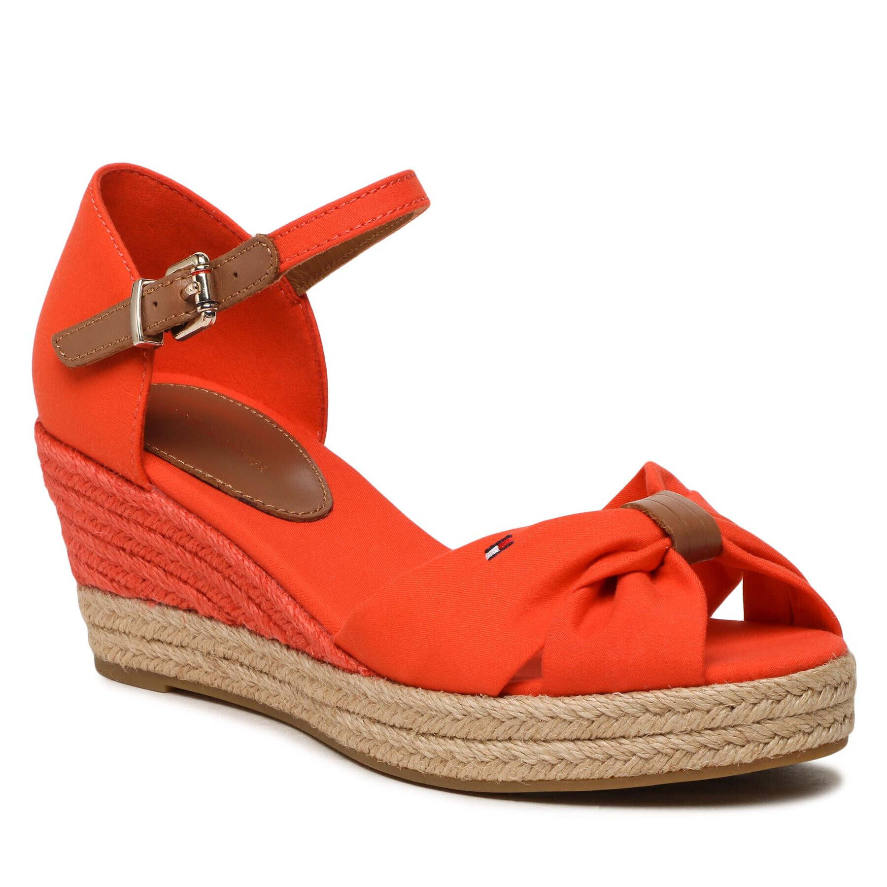 Tommy Hilfiger Espadrilles Basic Open Toe Mid Wedge FW0FW04785 Narancssárga - Pepit.hu