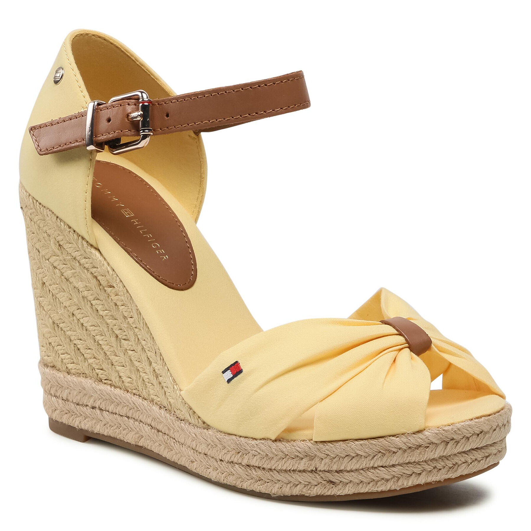 Tommy Hilfiger Espadrilles Basic Opened Toe High Wedge FW0FW04784 Sárga - Pepit.hu