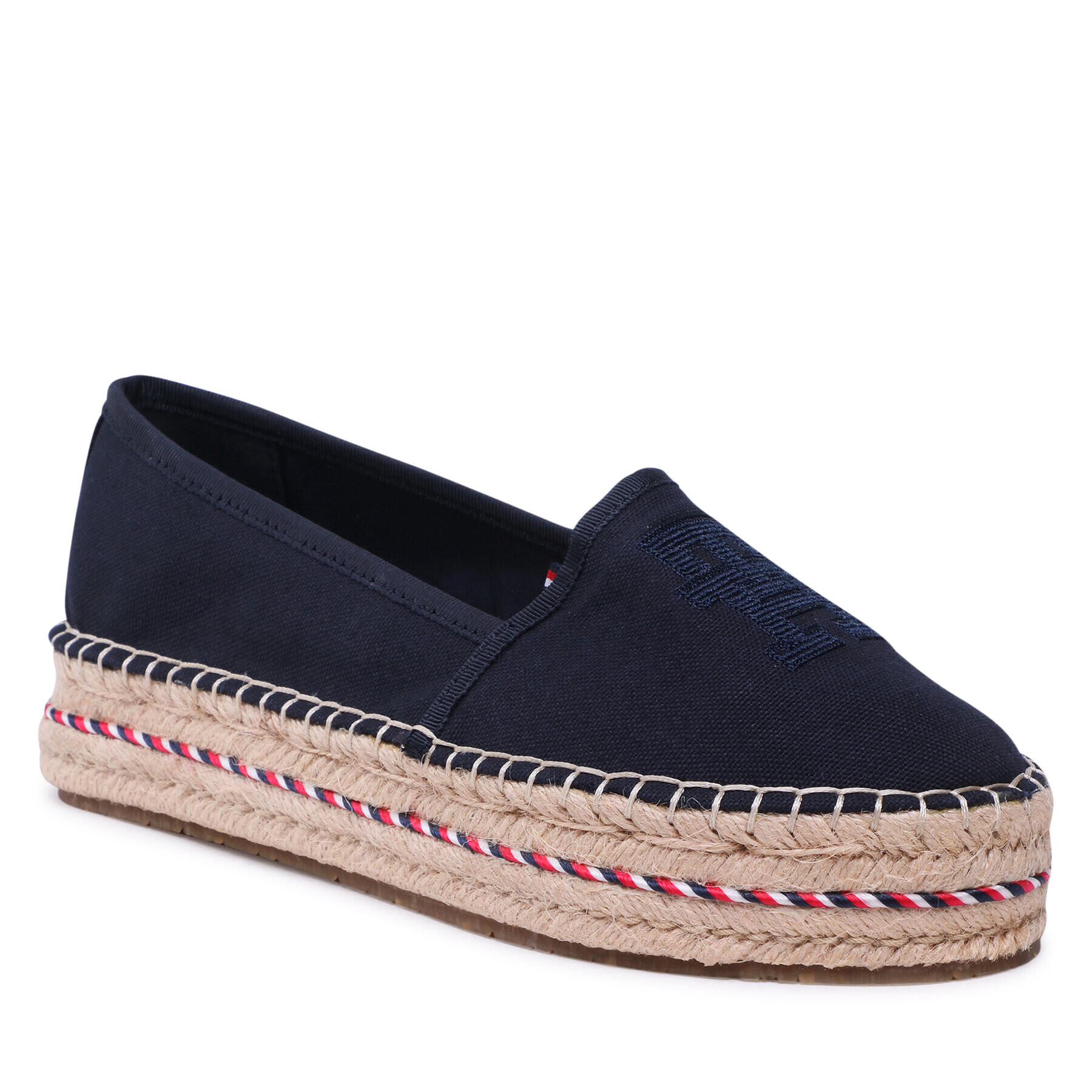 Tommy Hilfiger Espadrilles Embroidered Flatform FW0FW07014 Sötétkék - Pepit.hu