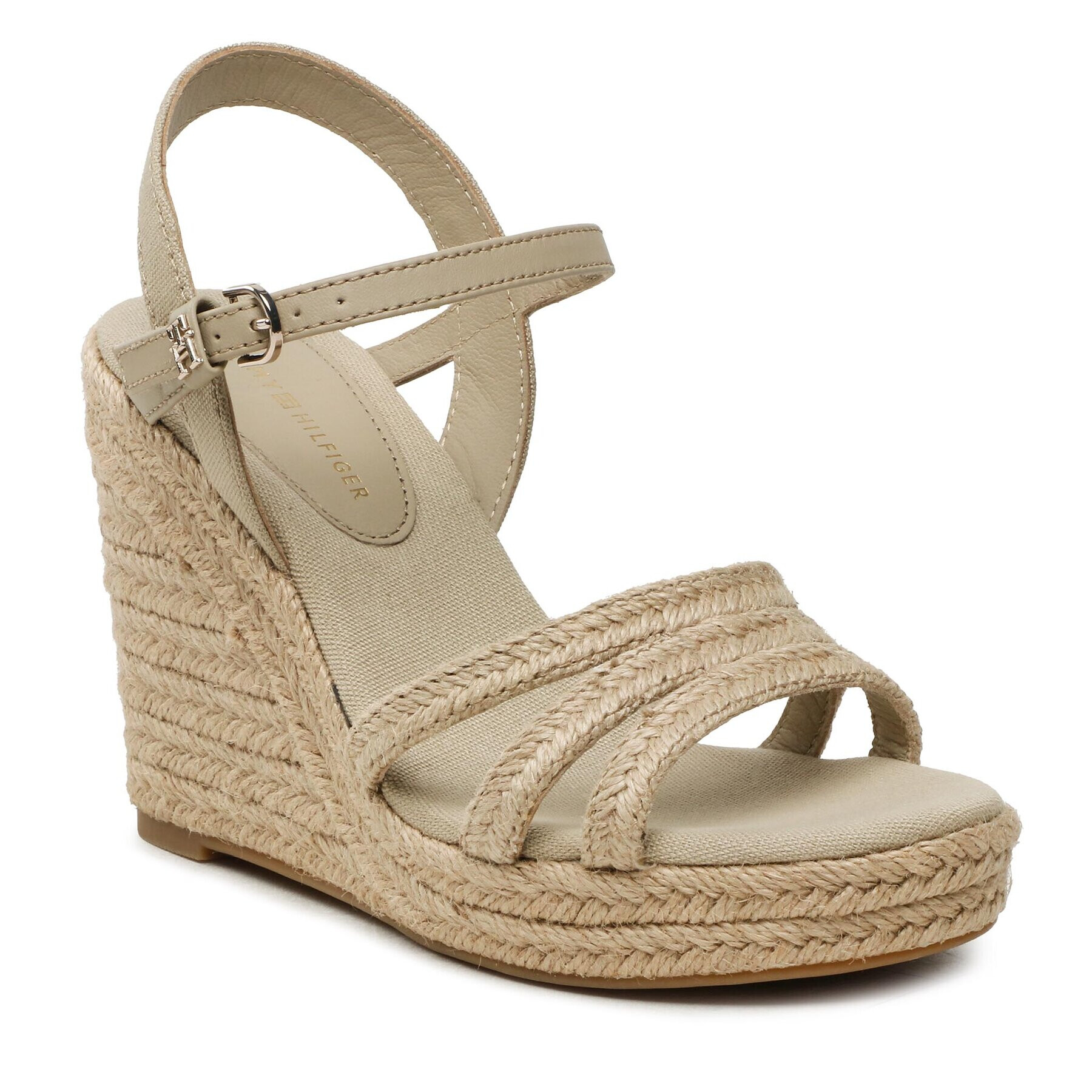 Tommy Hilfiger Espadrilles Essential Basic Wedge Sandal FW0FW07220 Bézs - Pepit.hu