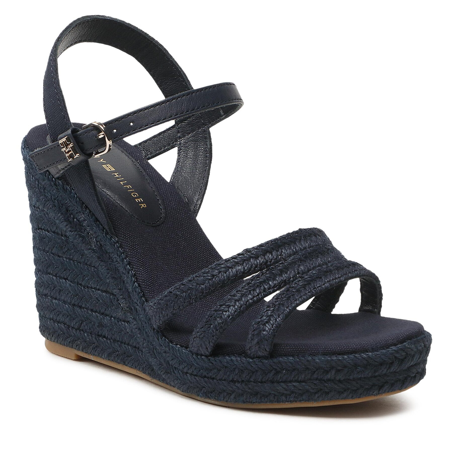 Tommy Hilfiger Espadrilles Essential Basic Wedge Sandal FW0FW07220 Sötétkék - Pepit.hu