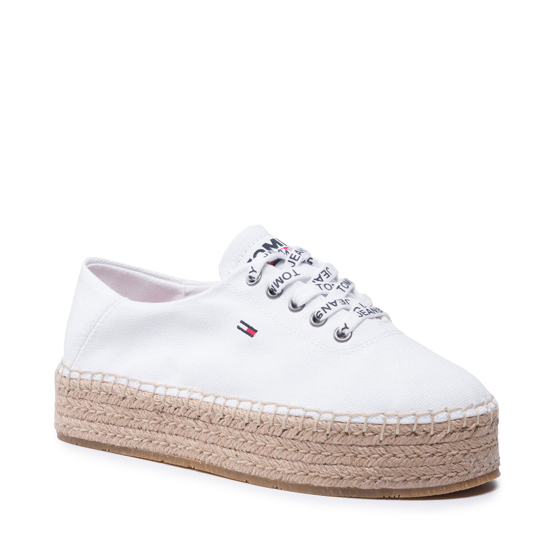 Tommy Hilfiger Espadrilles Essential Flatform Espadrille EN0EN01434 Fehér - Pepit.hu