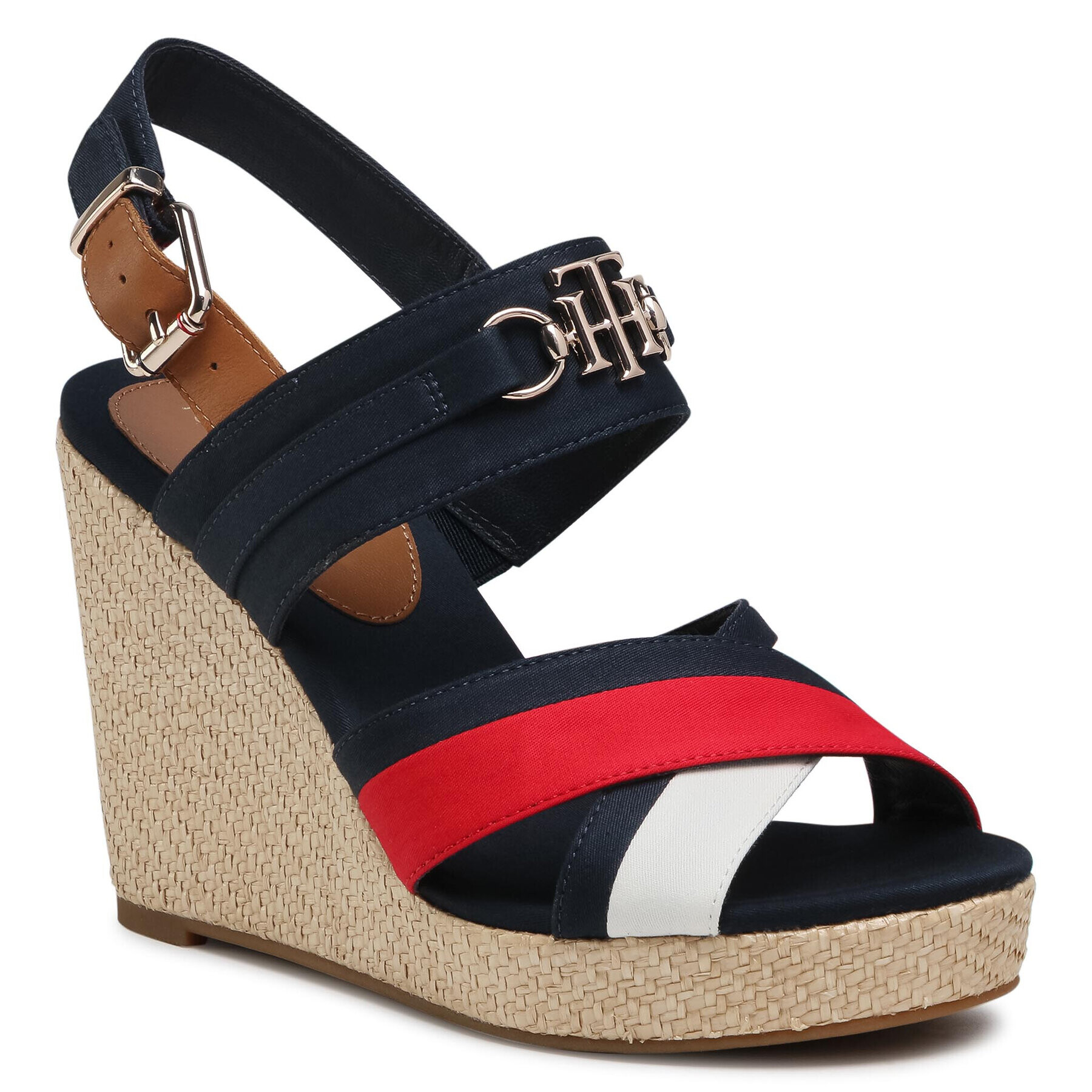 Tommy Hilfiger Espadrilles Essential Hardware High Wedge FW0FW05615 Sötétkék - Pepit.hu