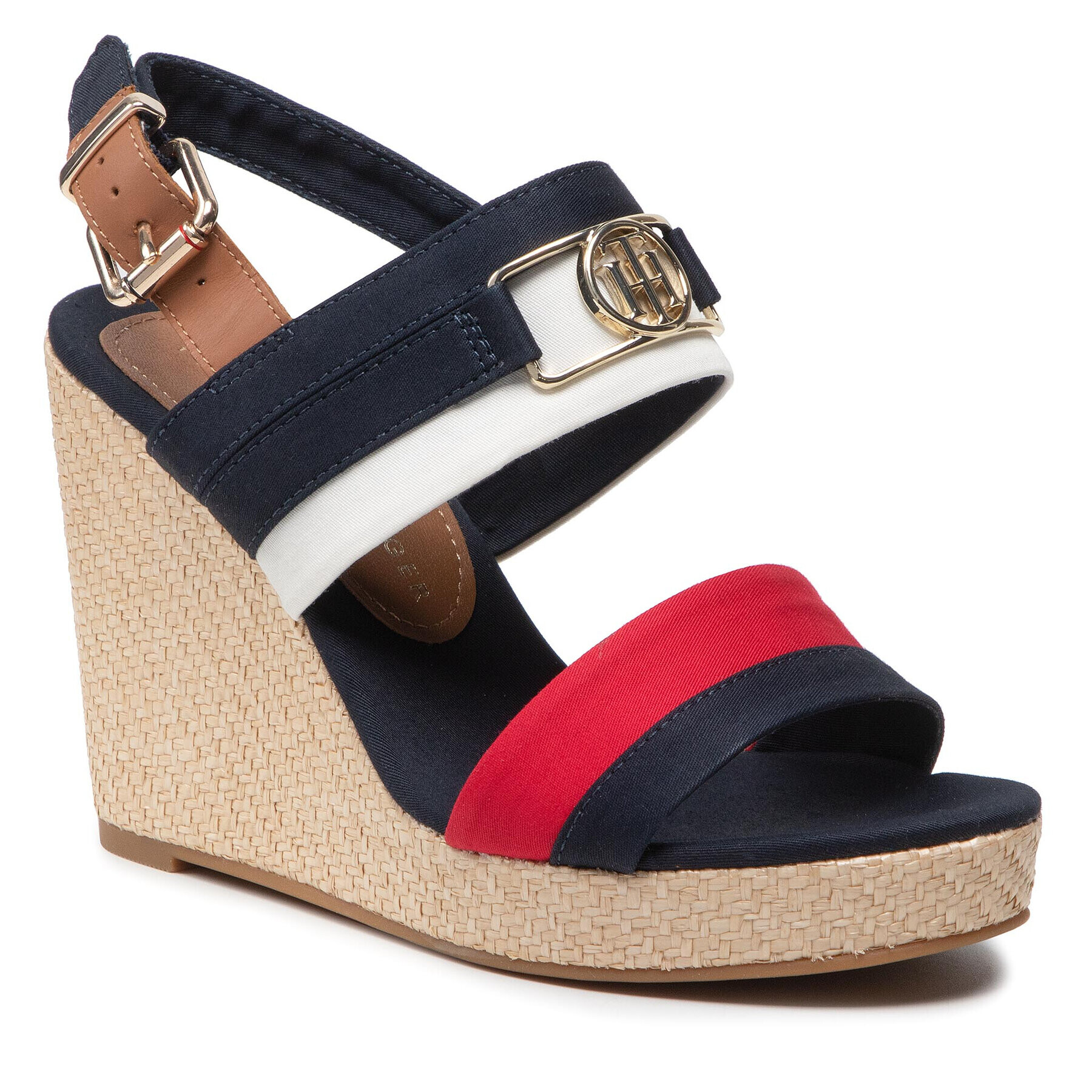 Tommy Hilfiger Espadrilles Essential Tommy High Wedge FW0FW06540 Sötétkék - Pepit.hu