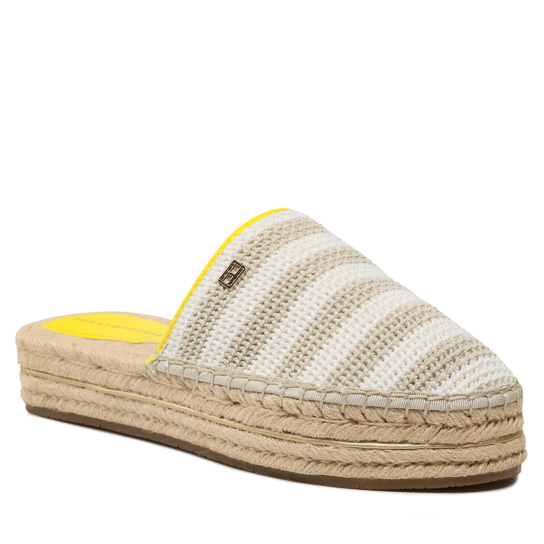 Tommy Hilfiger Espadrilles Feminine Crochet Mule Espadrille FW0FW07278 Bézs - Pepit.hu