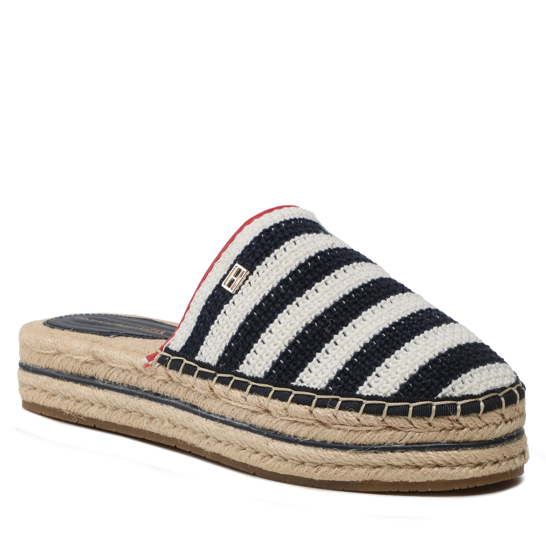 Tommy Hilfiger Espadrilles Feminine Crochet Mule Espadrille FW0FW07278 Sötétkék - Pepit.hu