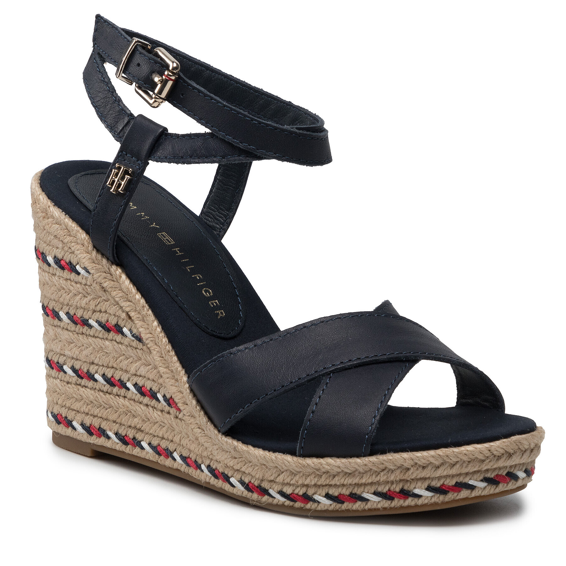 Tommy Hilfiger Espadrilles Feminine High Wedge Sandal FW0FW06238 Sötétkék - Pepit.hu