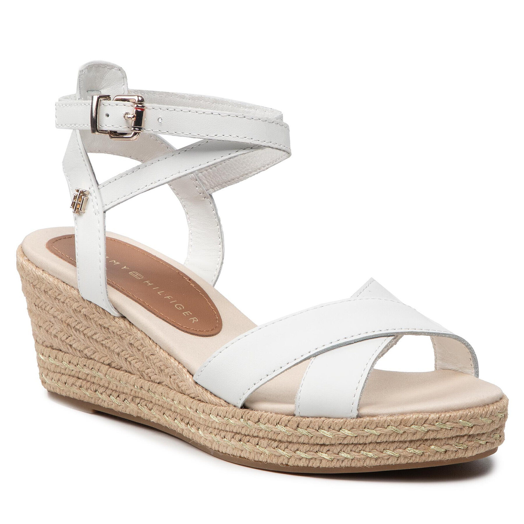 Tommy Hilfiger Espadrilles Feminine Low wedge Sandal FW0FW06303 Fehér - Pepit.hu