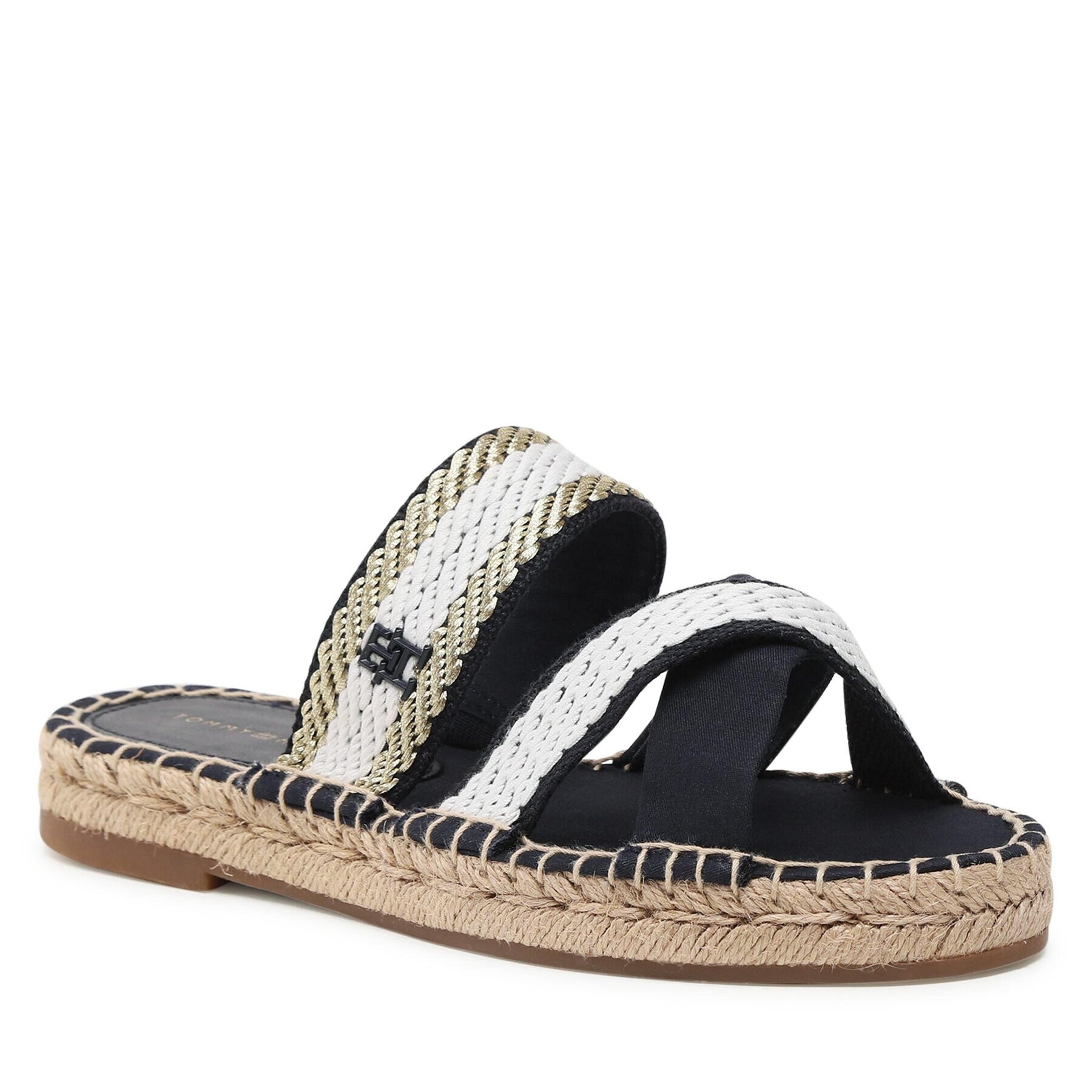 Tommy Hilfiger Espadrilles Golden Webbing Sandal FW0FW07096 Sötétkék - Pepit.hu