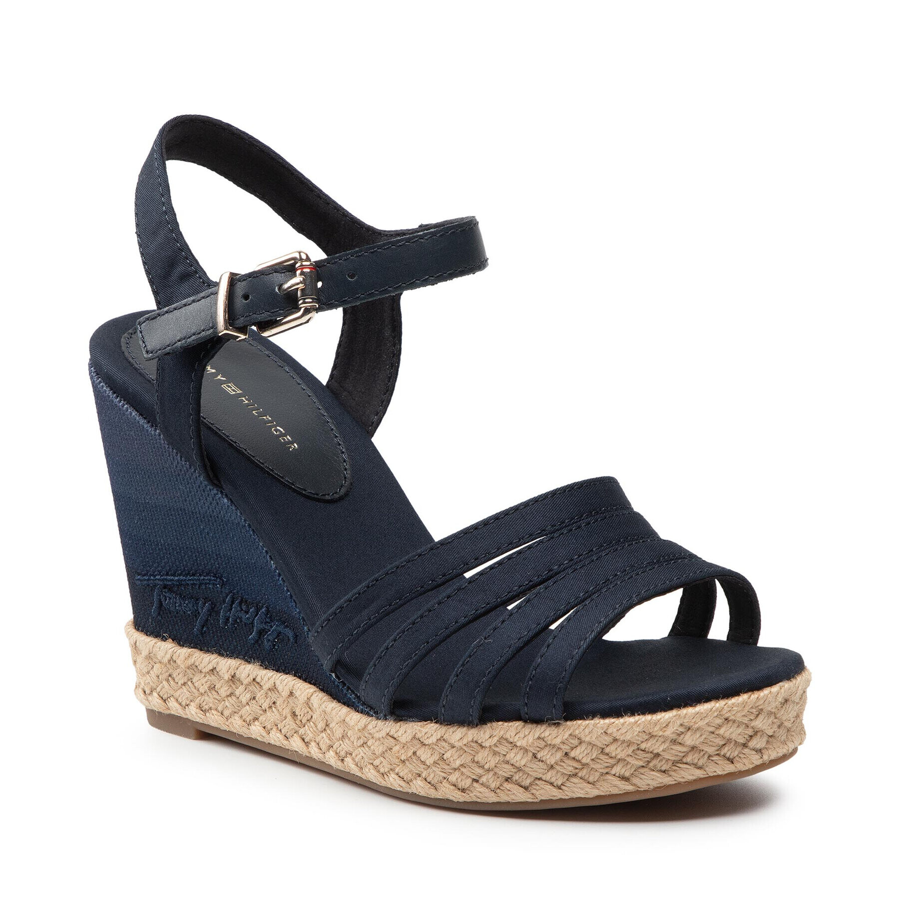 Tommy Hilfiger Espadrilles Gradient High Wedge Sandal FW0FW05631 Sötétkék - Pepit.hu