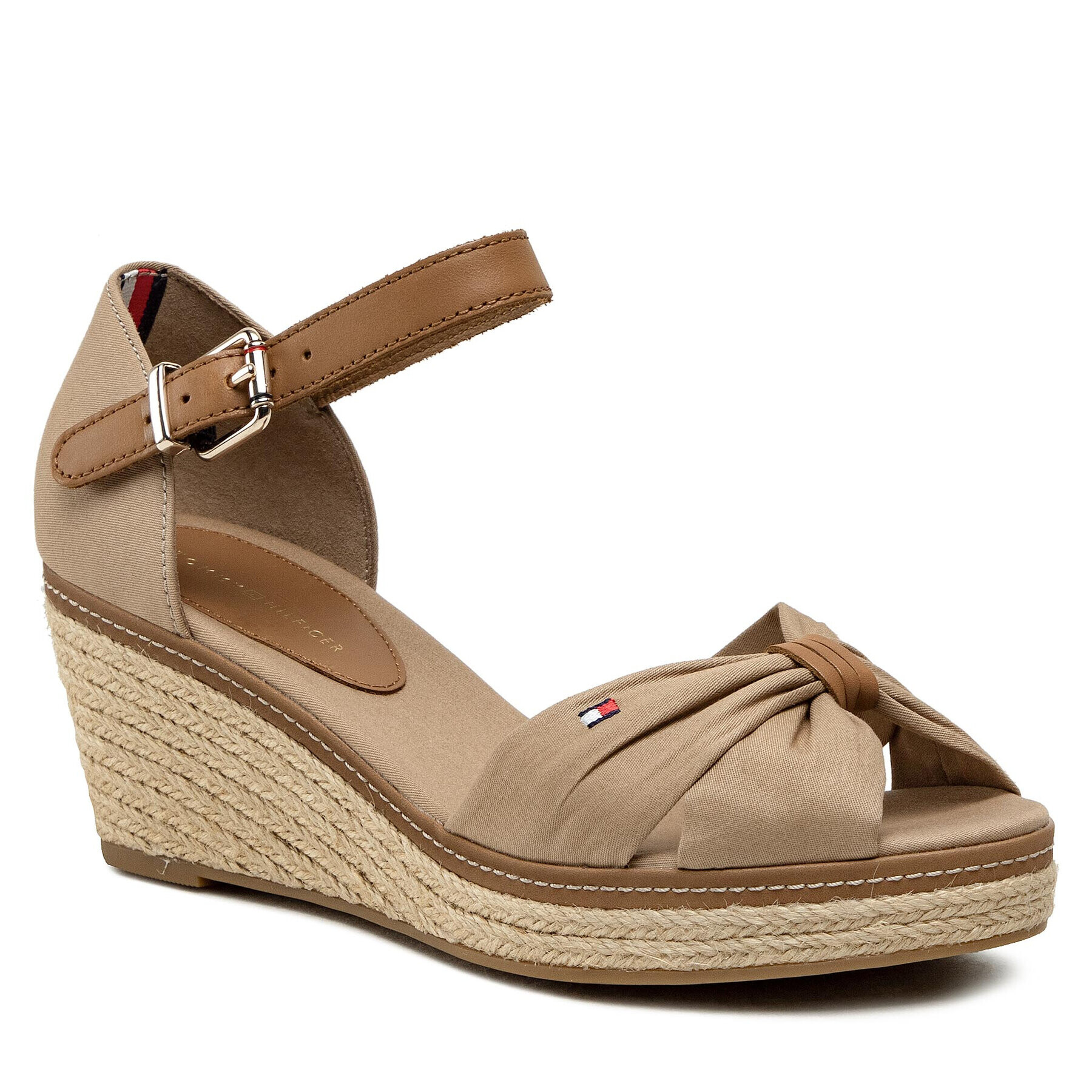 Tommy Hilfiger Espadrilles Iconic Elba Sandal FW0FW00906 Barna - Pepit.hu