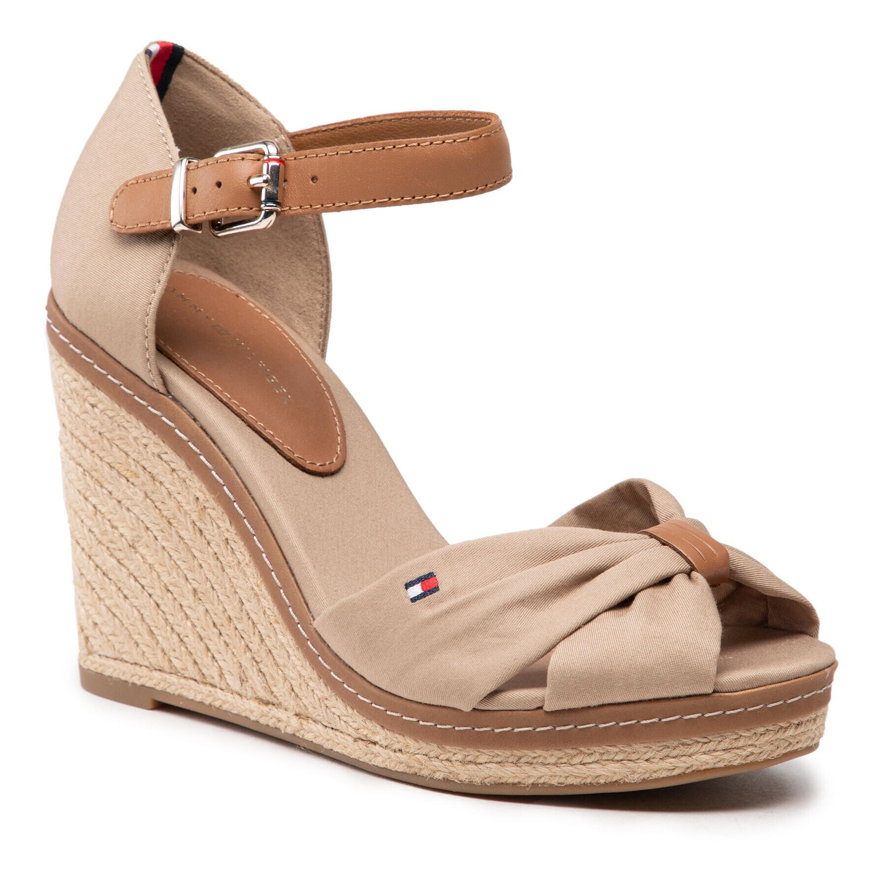 Tommy Hilfiger Espadrilles Iconic Elena Sandal FW0FW00905 Barna - Pepit.hu