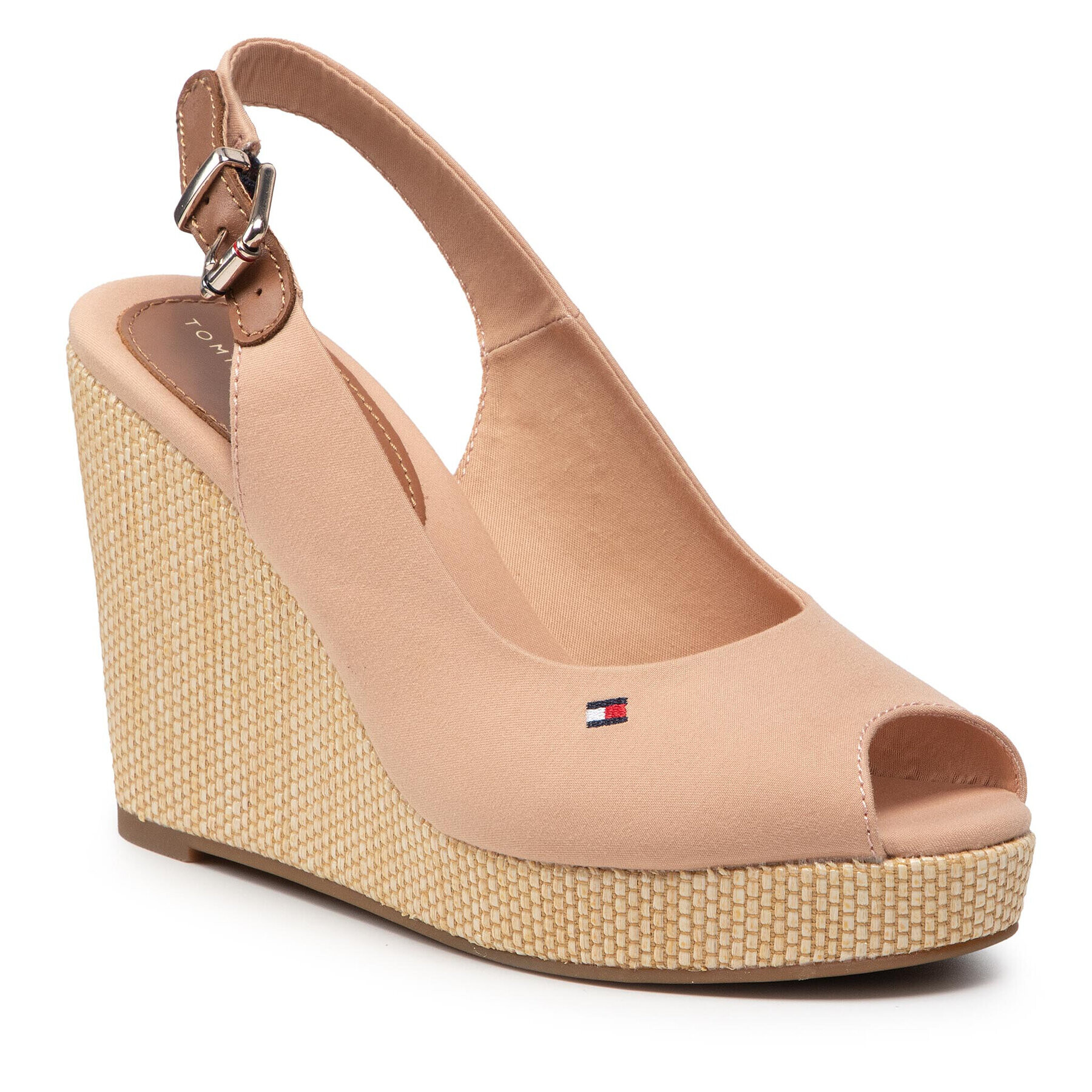 Tommy Hilfiger Espadrilles Iconic Elena Sling Back Wedge FW0FW04789 Bézs - Pepit.hu