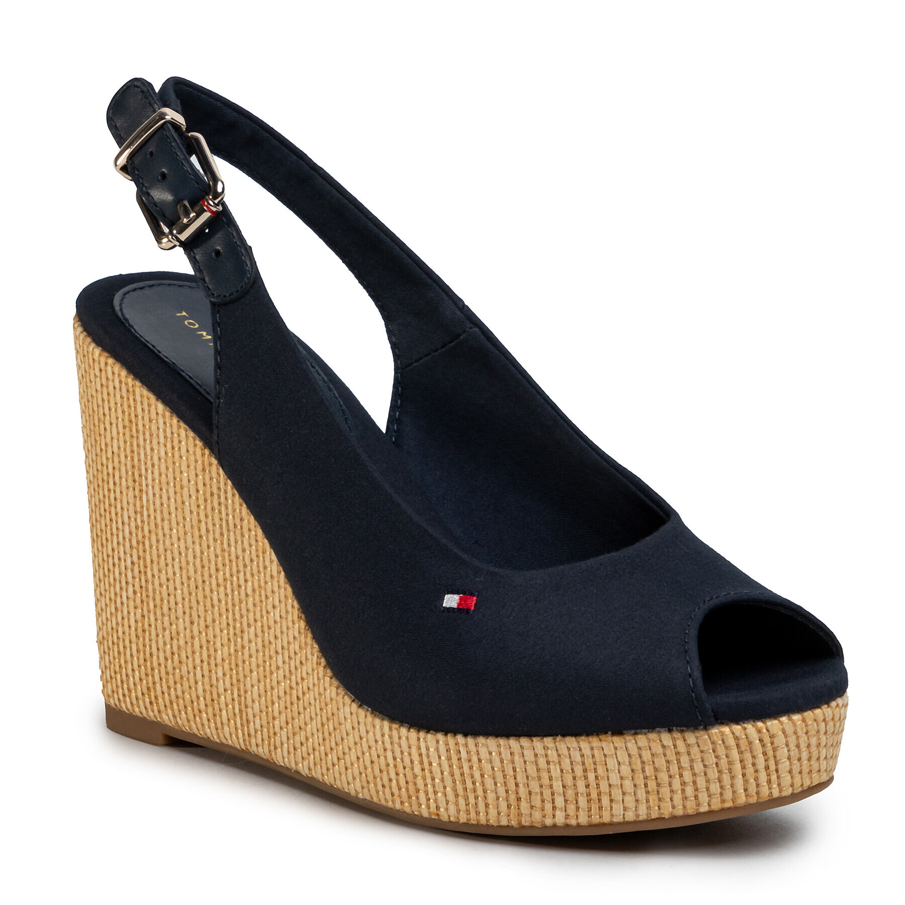 Tommy Hilfiger Espadrilles Iconic Elena Sling Back Wedge FW0FW04789 Sötétkék - Pepit.hu