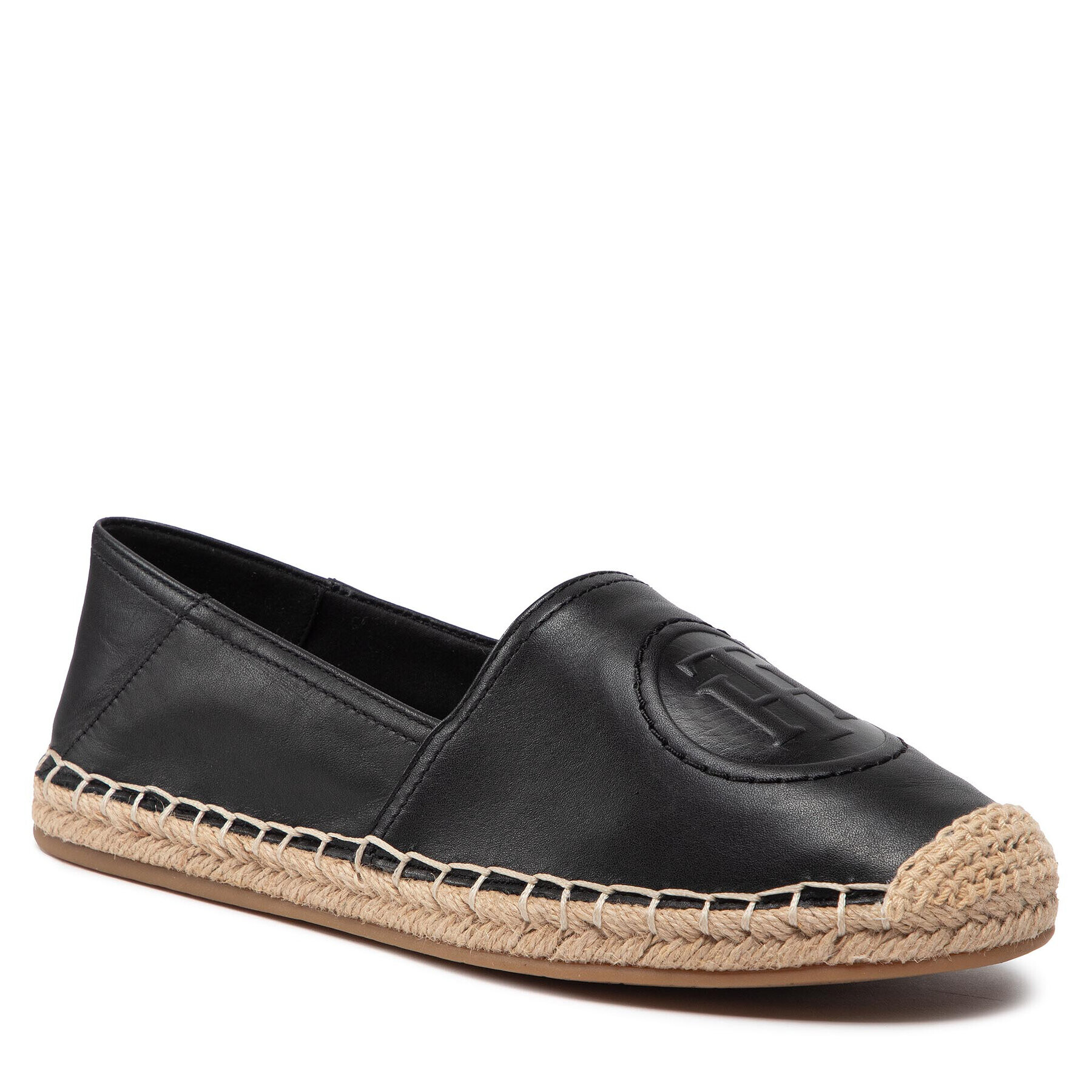 Tommy Hilfiger Espadrilles Logo Leather Espadrille FW0FW06168 Fekete - Pepit.hu