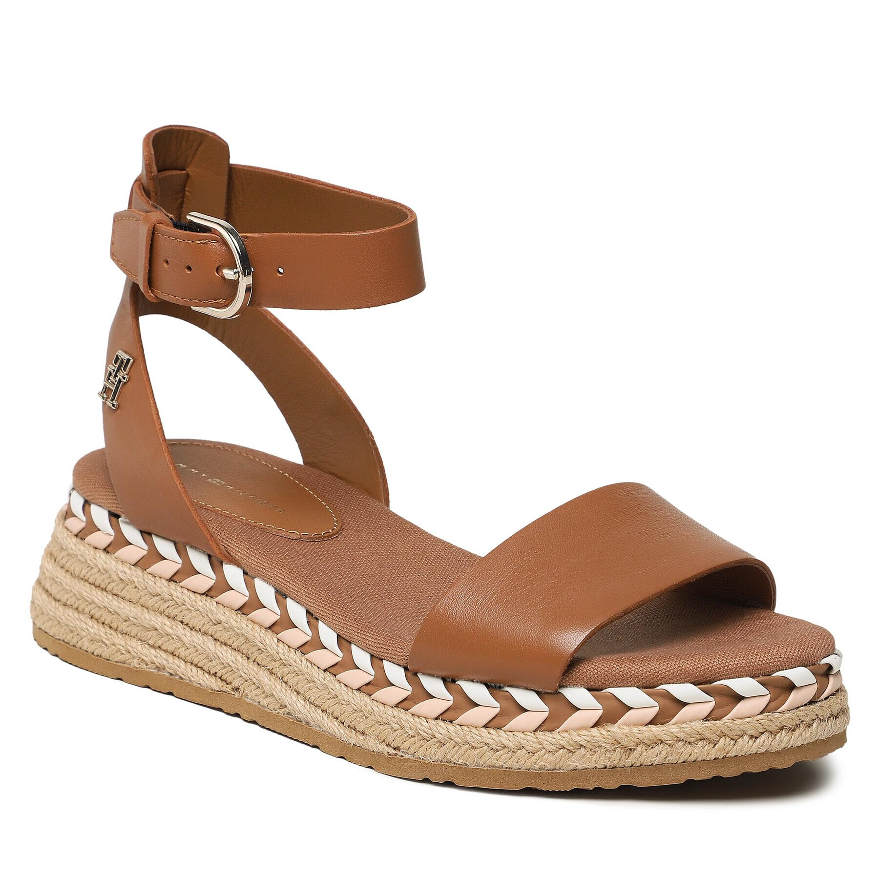 Tommy Hilfiger Espadrilles Low Wedge Sandal FW0FW07080 Barna - Pepit.hu