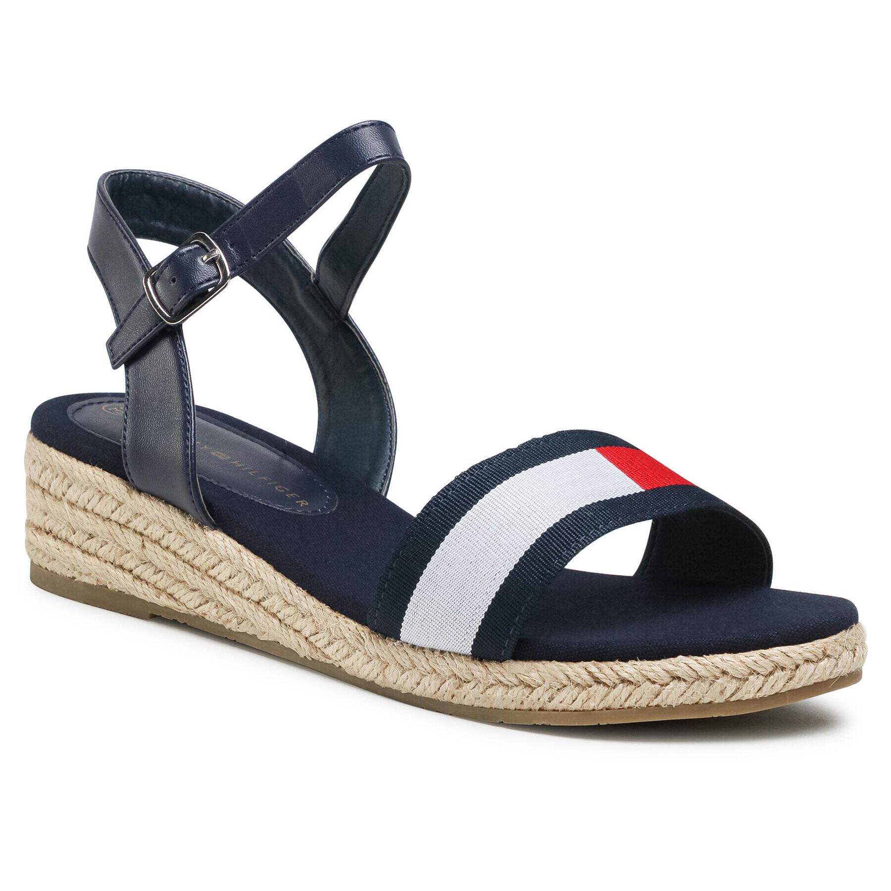 Tommy Hilfiger Espadrilles Rope Wedge Sandal T3A2-31053-0048 S Sötétkék - Pepit.hu