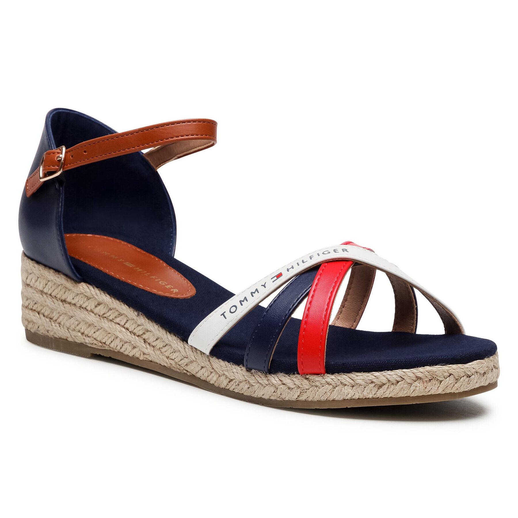 Tommy Hilfiger Espadrilles Rope Wedge Sandal T3A2-31055-1167X051 Sötétkék - Pepit.hu