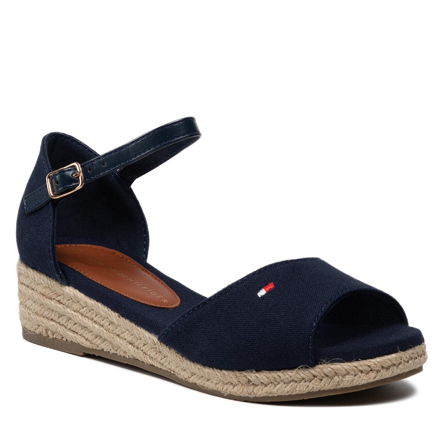 Tommy Hilfiger Espadrilles Rope Wedge Sandal T3A7-32185-0048 M Sötétkék - Pepit.hu