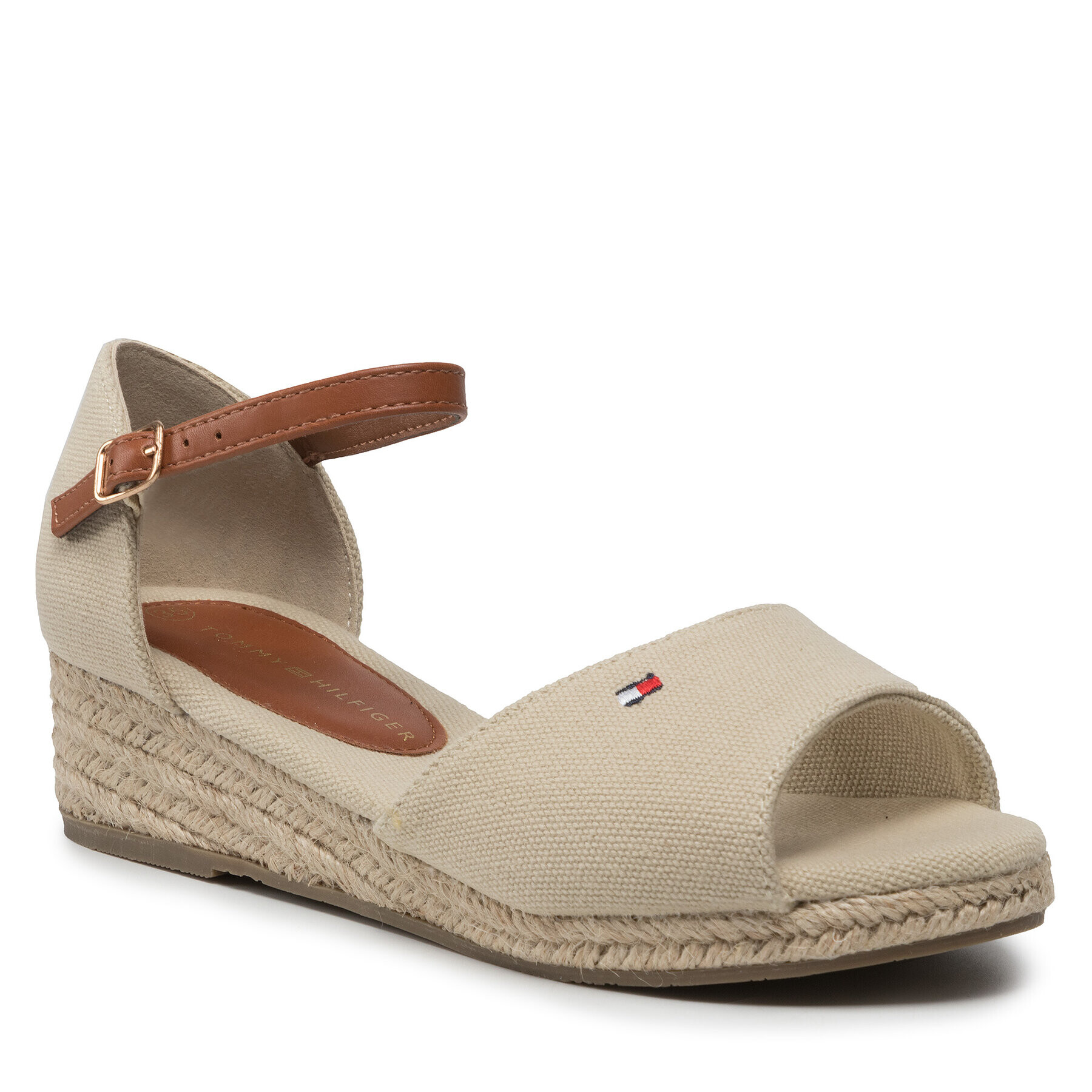 Tommy Hilfiger Espadrilles Rope Wedge Sandal T3A7-32185-0048 S Bézs - Pepit.hu