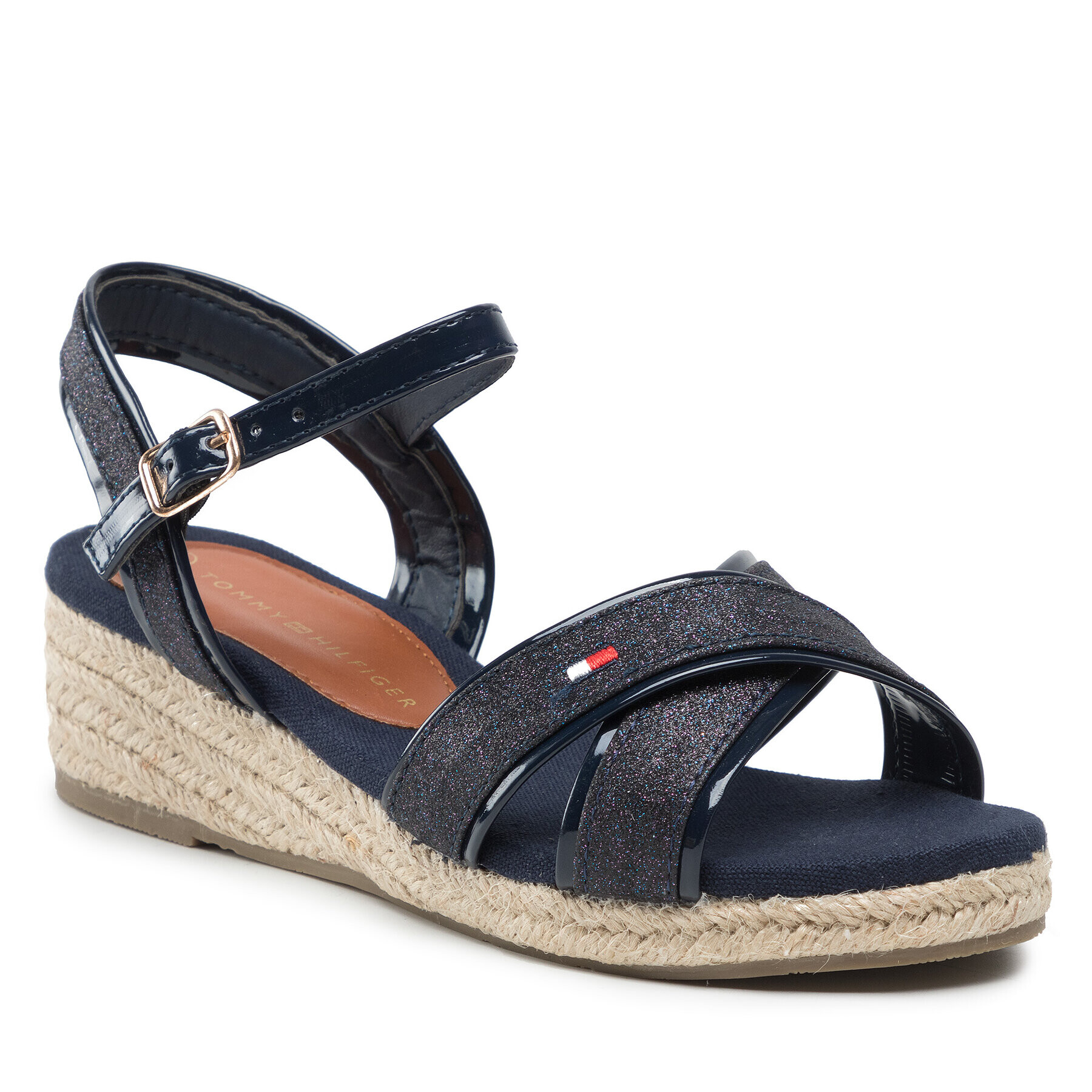 Tommy Hilfiger Espadrilles Rope Wedge Sandal T3A7-32186-1380 M Sötétkék - Pepit.hu