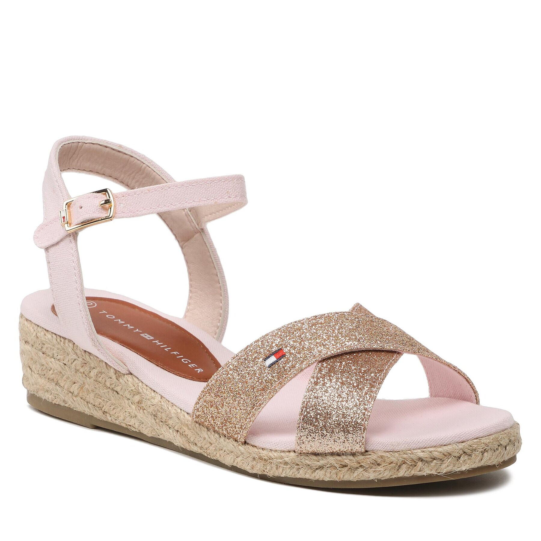 Tommy Hilfiger Espadrilles Rope Wedge Sandal T3A7-32775-1596 S Rózsaszín - Pepit.hu