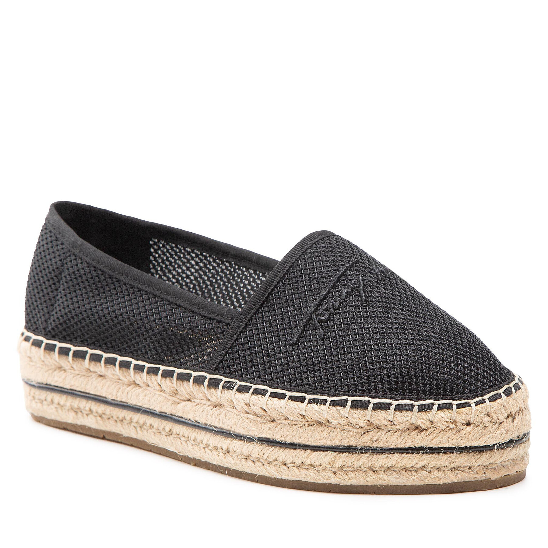 Tommy Hilfiger Espadrilles Th Textured Flatform Espadrille FW0FW06433 Fekete - Pepit.hu