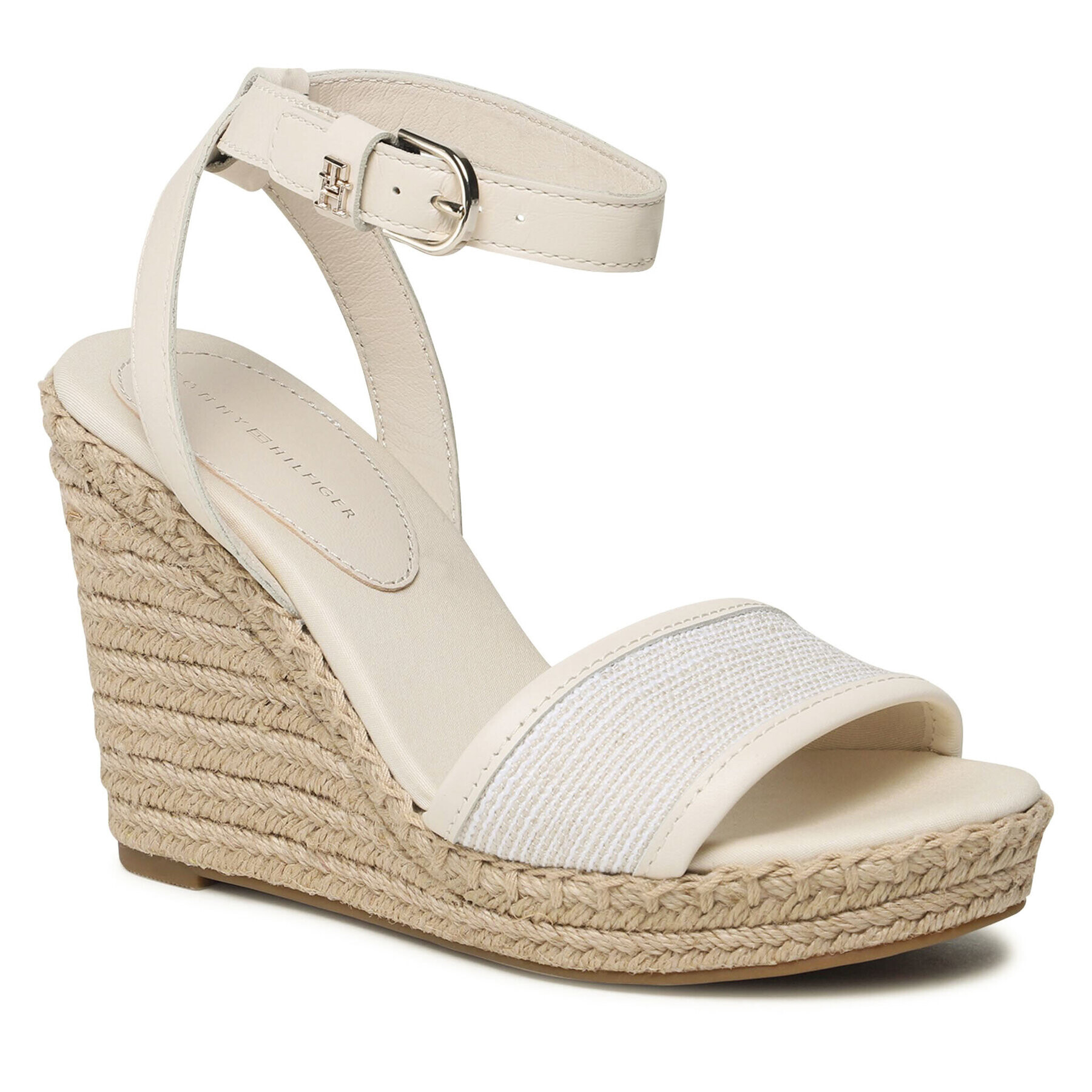 Tommy Hilfiger Espadrilles Th Woven High Wedge FW0FW07344 Bézs - Pepit.hu