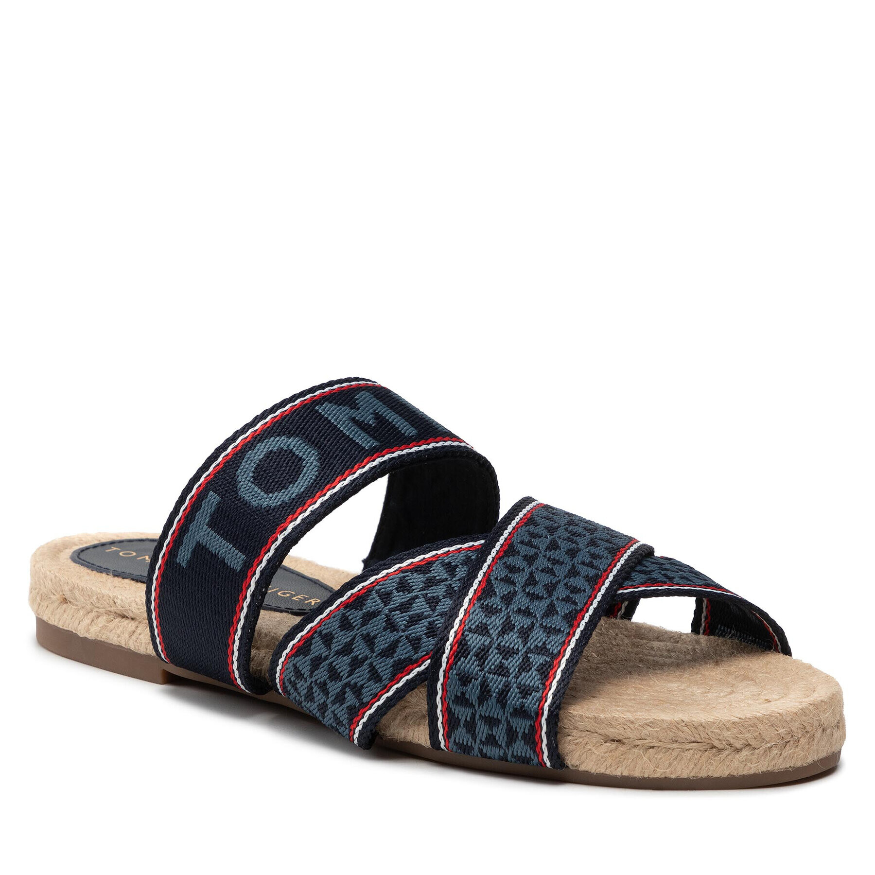 Tommy Hilfiger Espadrilles Webbing Flat Espadrille FW0FW06307 Sötétkék - Pepit.hu