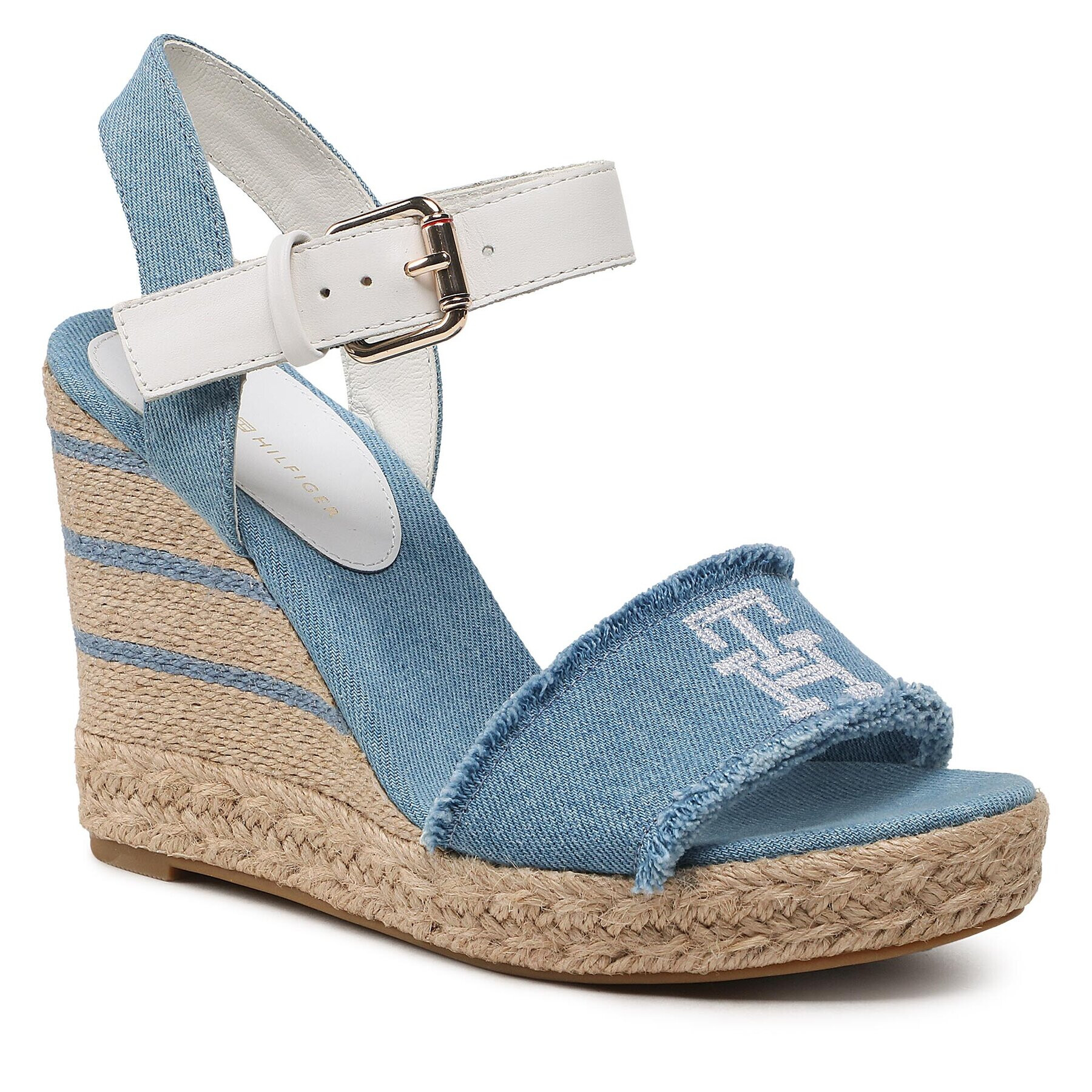 Tommy Hilfiger Espadrilles Wedge Sandal FW0FW07079 Kék - Pepit.hu