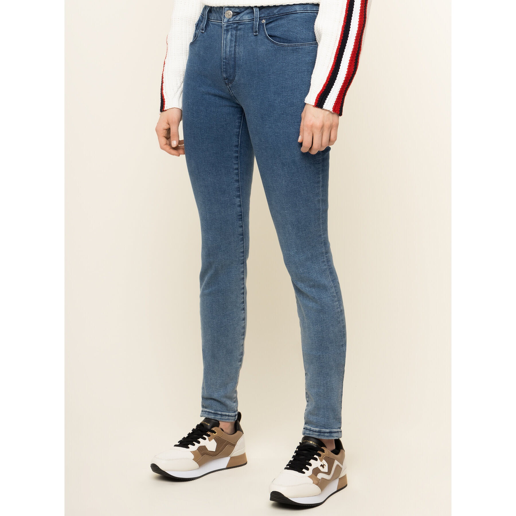 Tommy Hilfiger Farmer Como WW0WW26489 Kék Skinny Fit - Pepit.hu