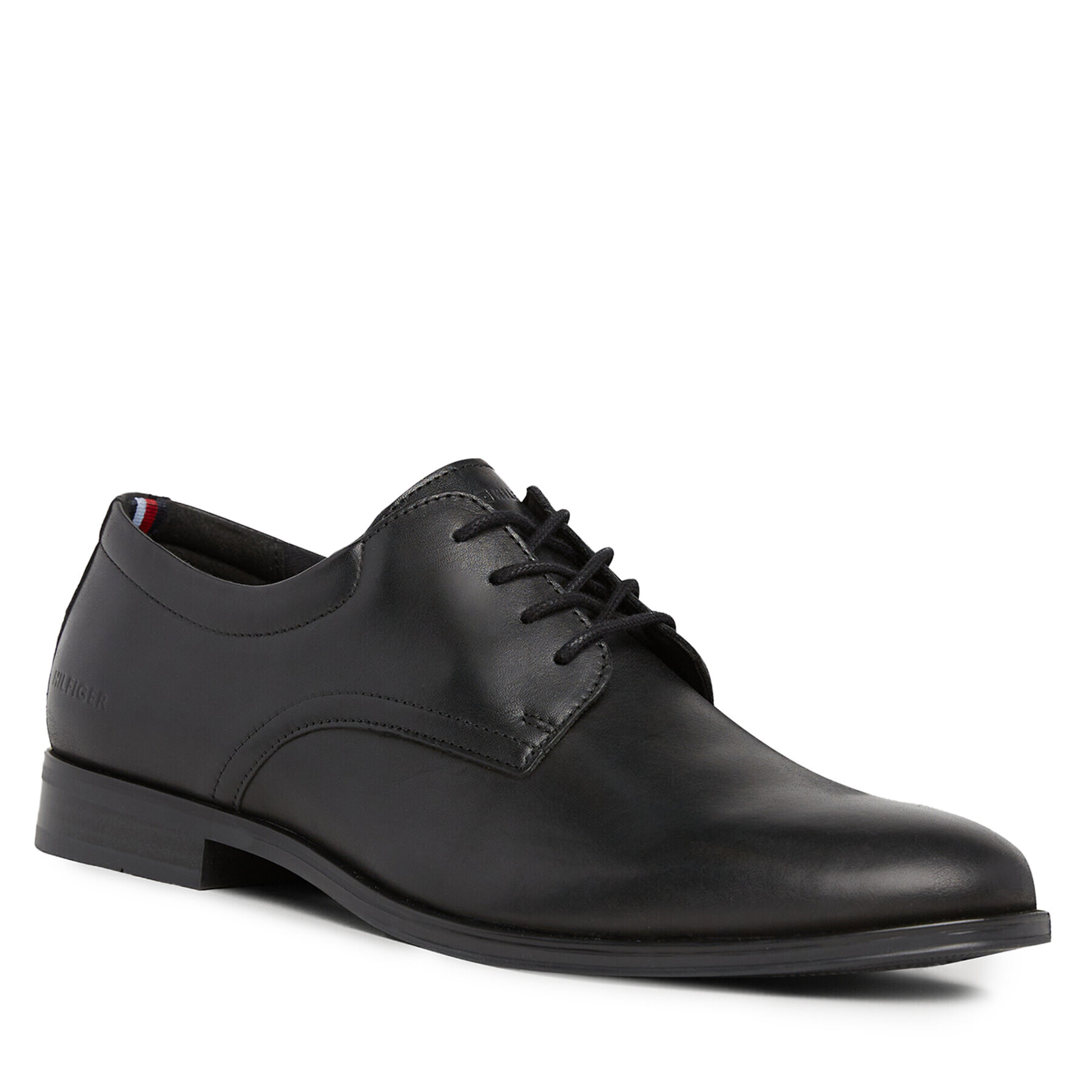 Tommy Hilfiger Félcipő Casual Hilfiger Leather Shoe FM0FM05032 Fekete - Pepit.hu