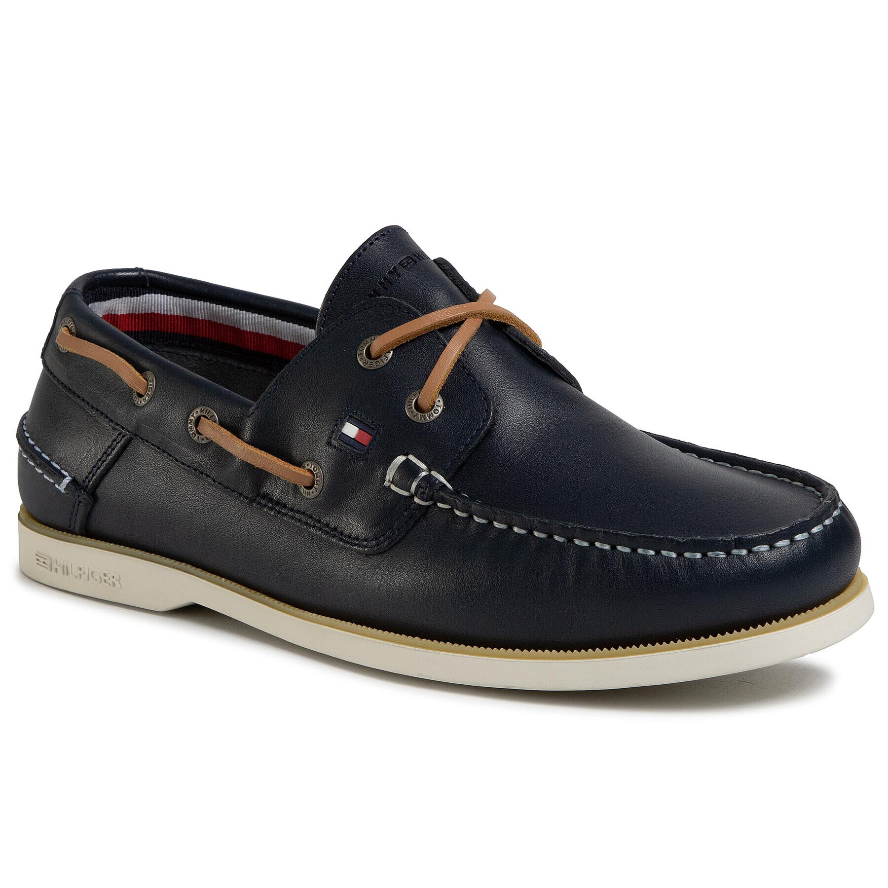 Tommy Hilfiger Félcipő Classic Leather Boatshoe FM0FM02735 Sötétkék - Pepit.hu