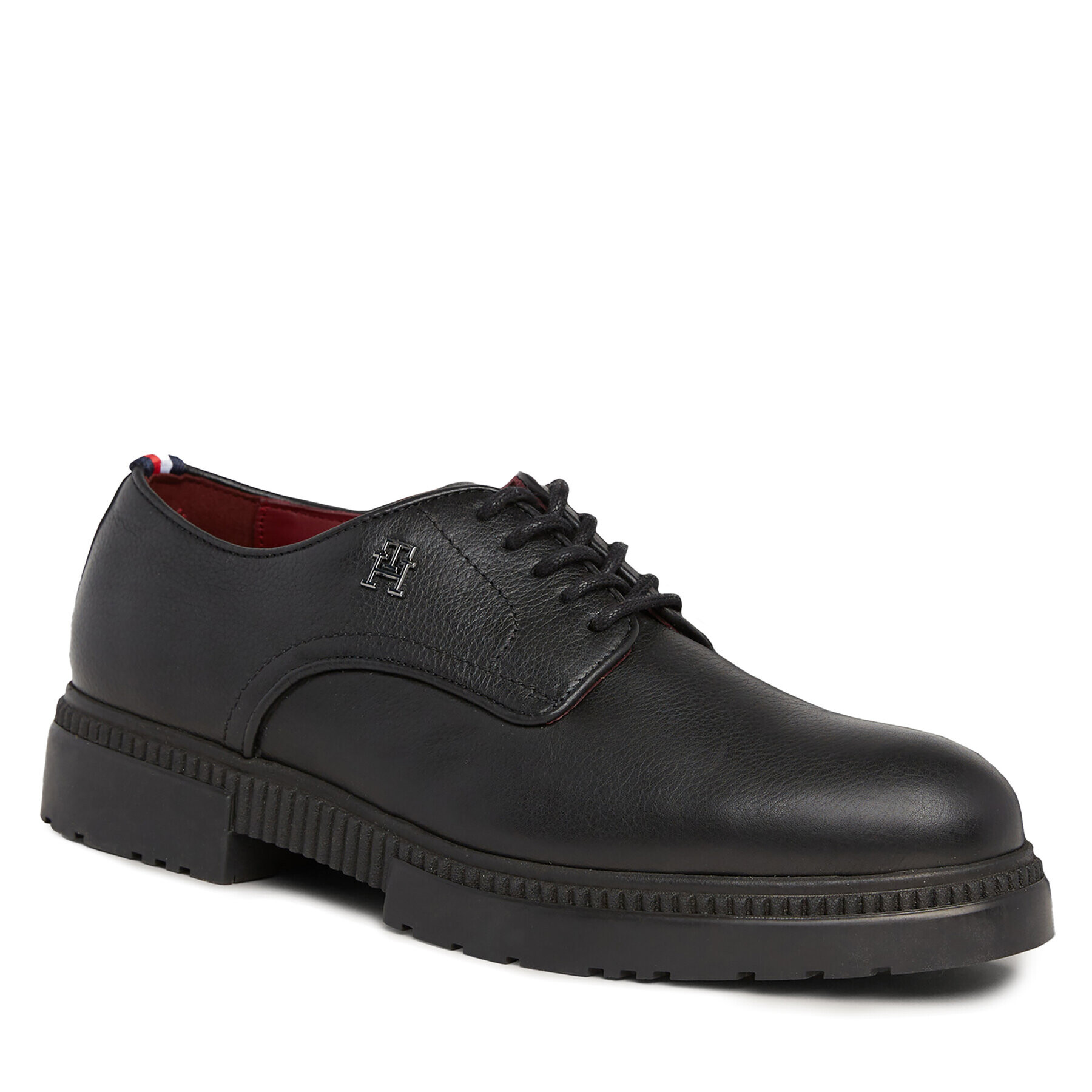 Tommy Hilfiger Félcipő Comfort Cleated Termo Lth Shoe FM0FM04647 Fekete - Pepit.hu