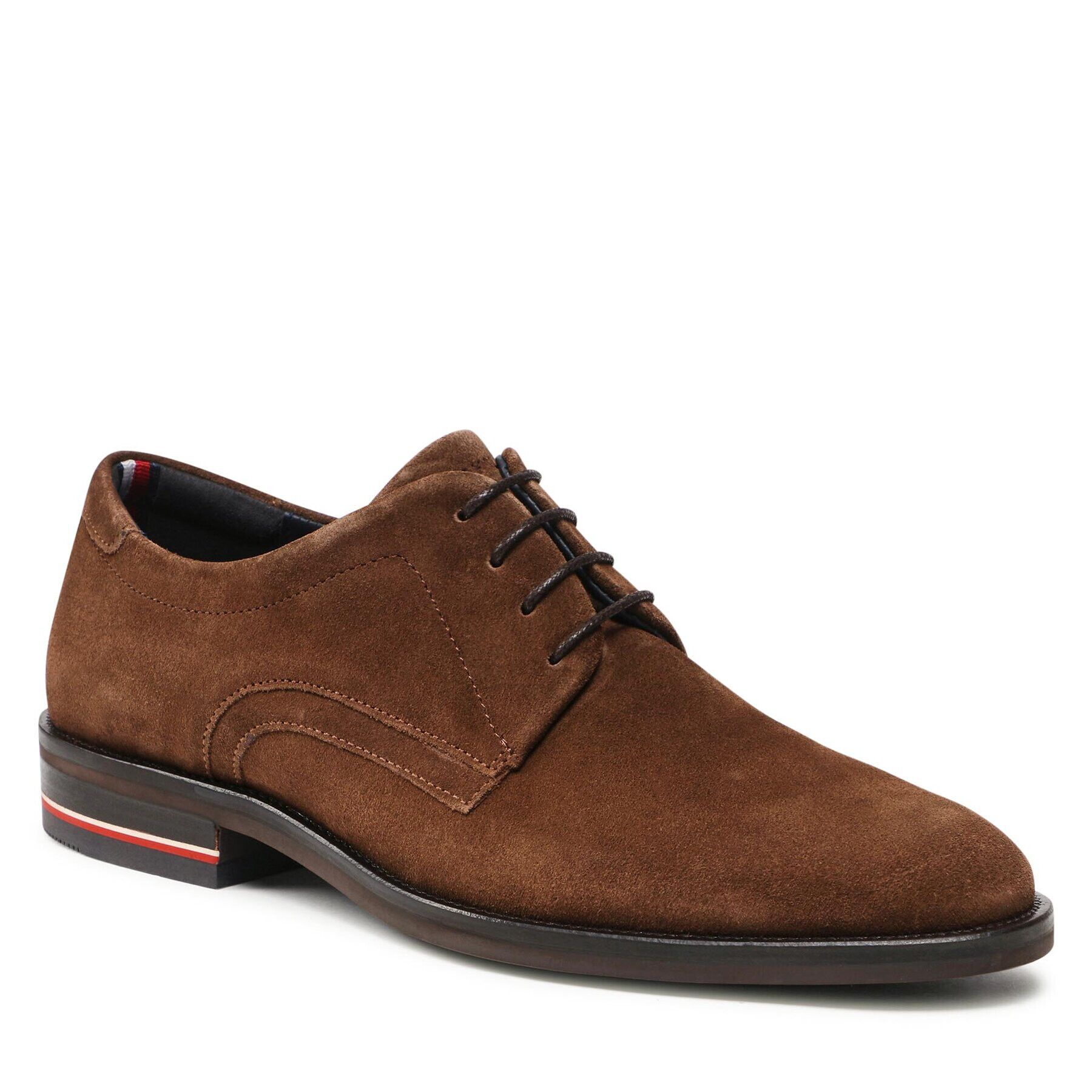 Tommy Hilfiger Félcipő Corporate Hilfiger Suede Shoe FM0FM04434 Barna - Pepit.hu