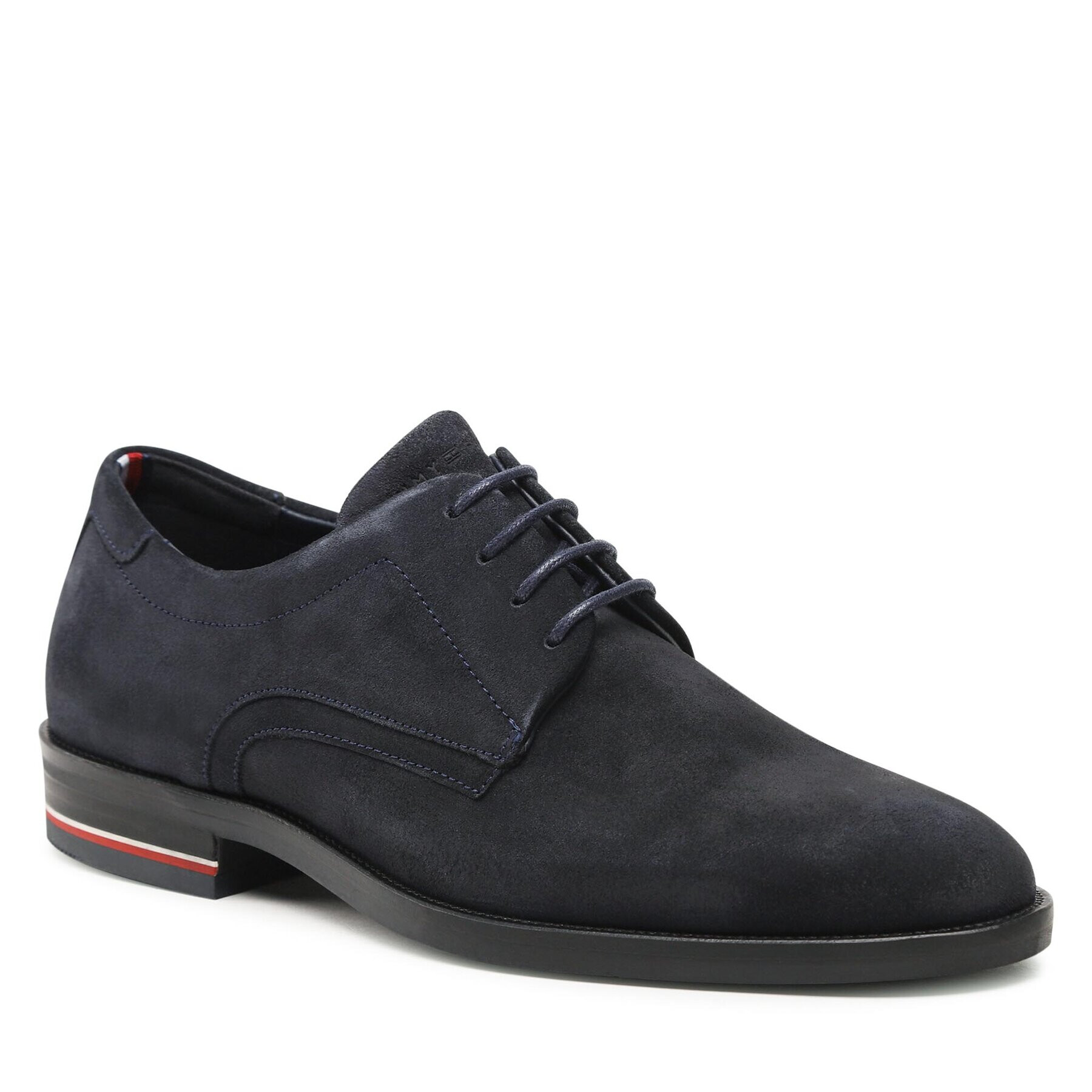 Tommy Hilfiger Félcipő Corporate Hilfiger Suede Shoe FM0FM04434 Sötétkék - Pepit.hu