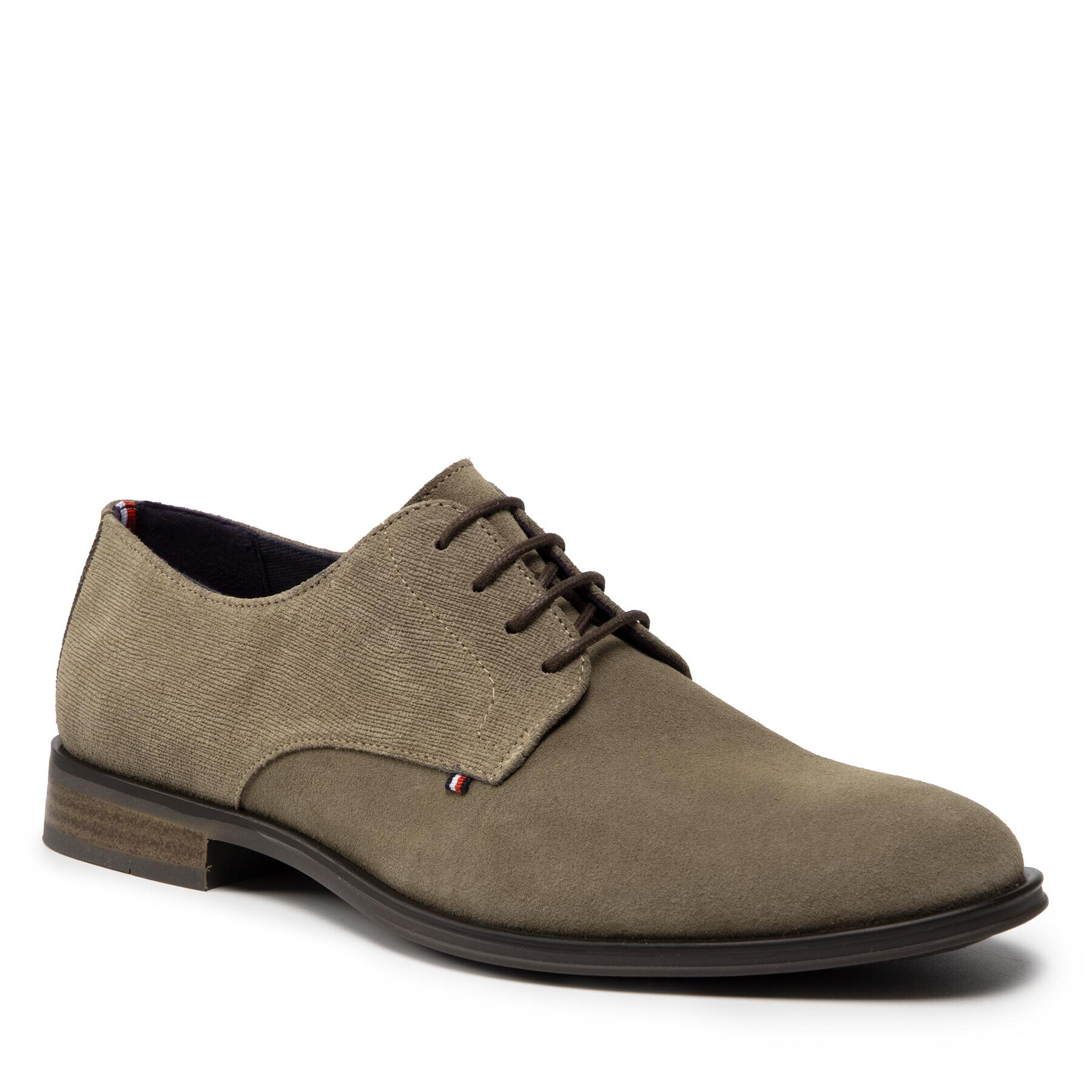 Tommy Hilfiger Félcipő Debossed Suede Derby FM0FM03951 Barna - Pepit.hu