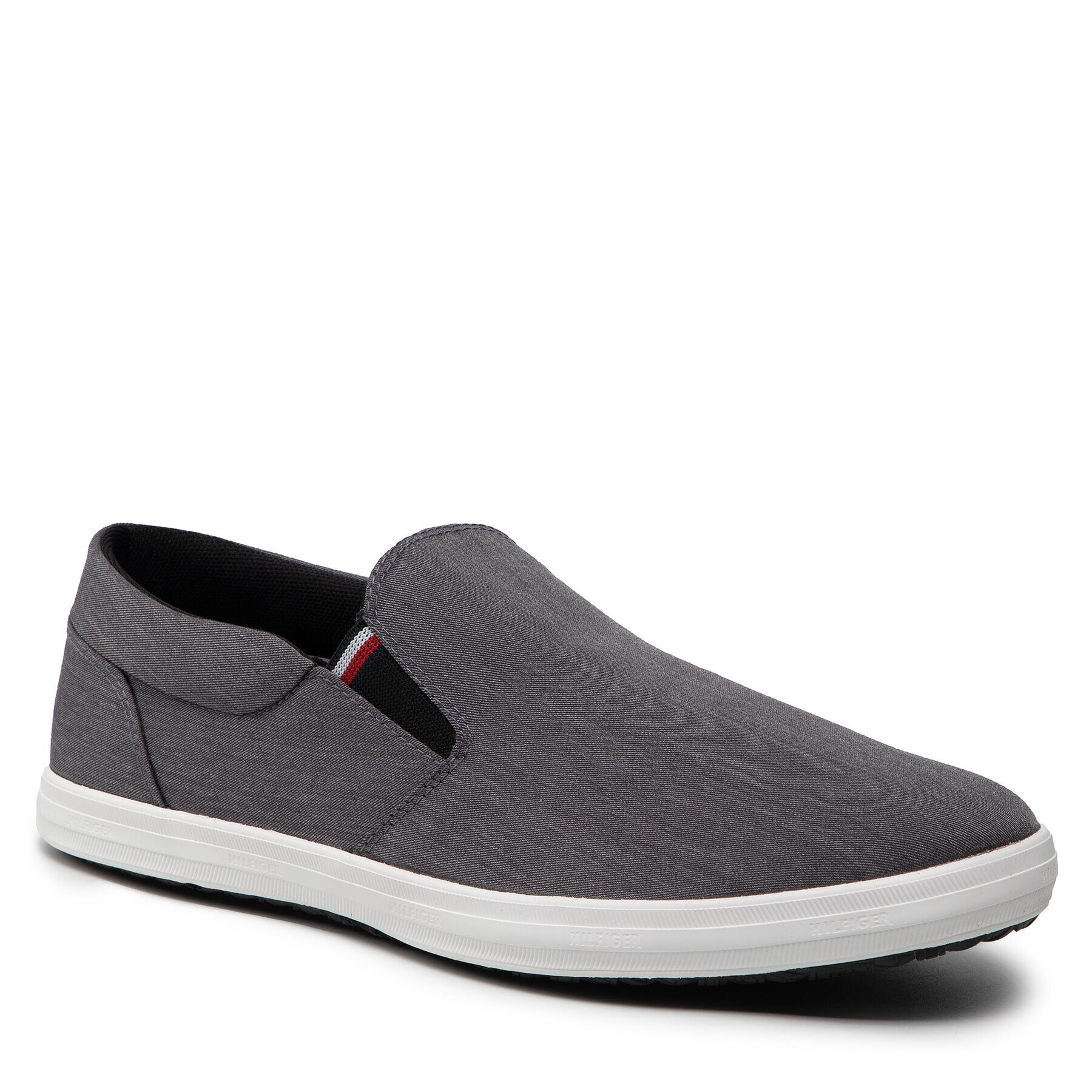 Tommy Hilfiger Félcipő Essential Slip On Chambray Vulc FM0FM03994 Szürke - Pepit.hu