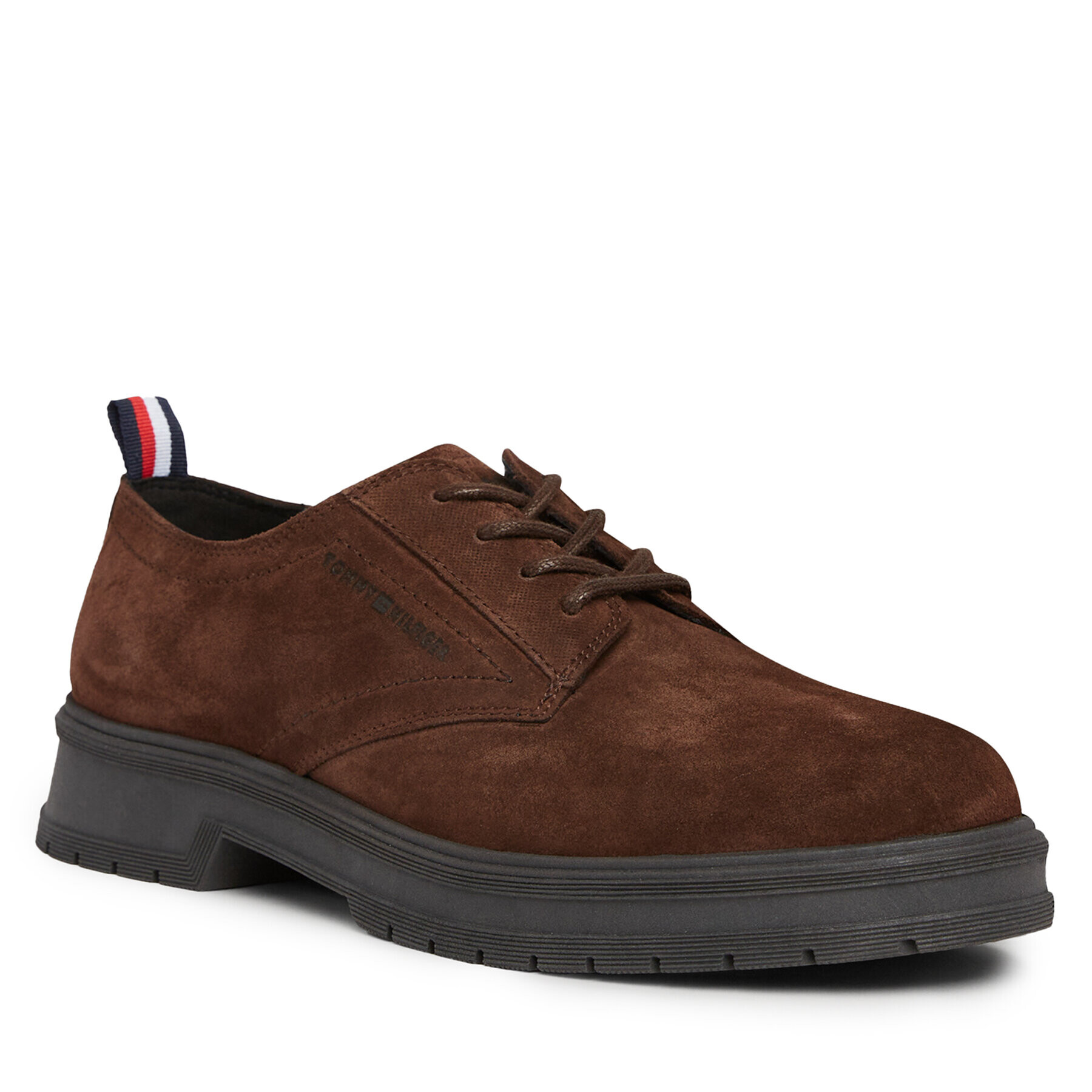 Tommy Hilfiger Félcipő Hilfiger Core Suede Shoe FM0FM04677 Barna - Pepit.hu