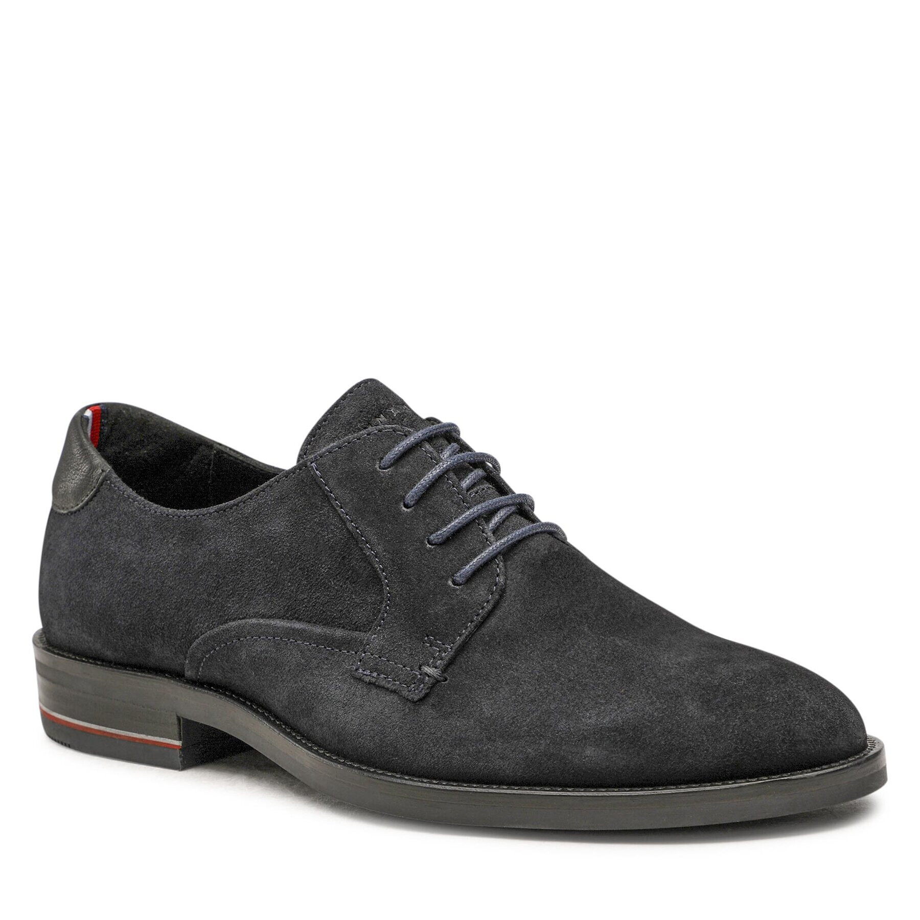 Tommy Hilfiger Félcipő Signature Hilfiger Suede Shoe FM0FM04215 Sötétkék - Pepit.hu