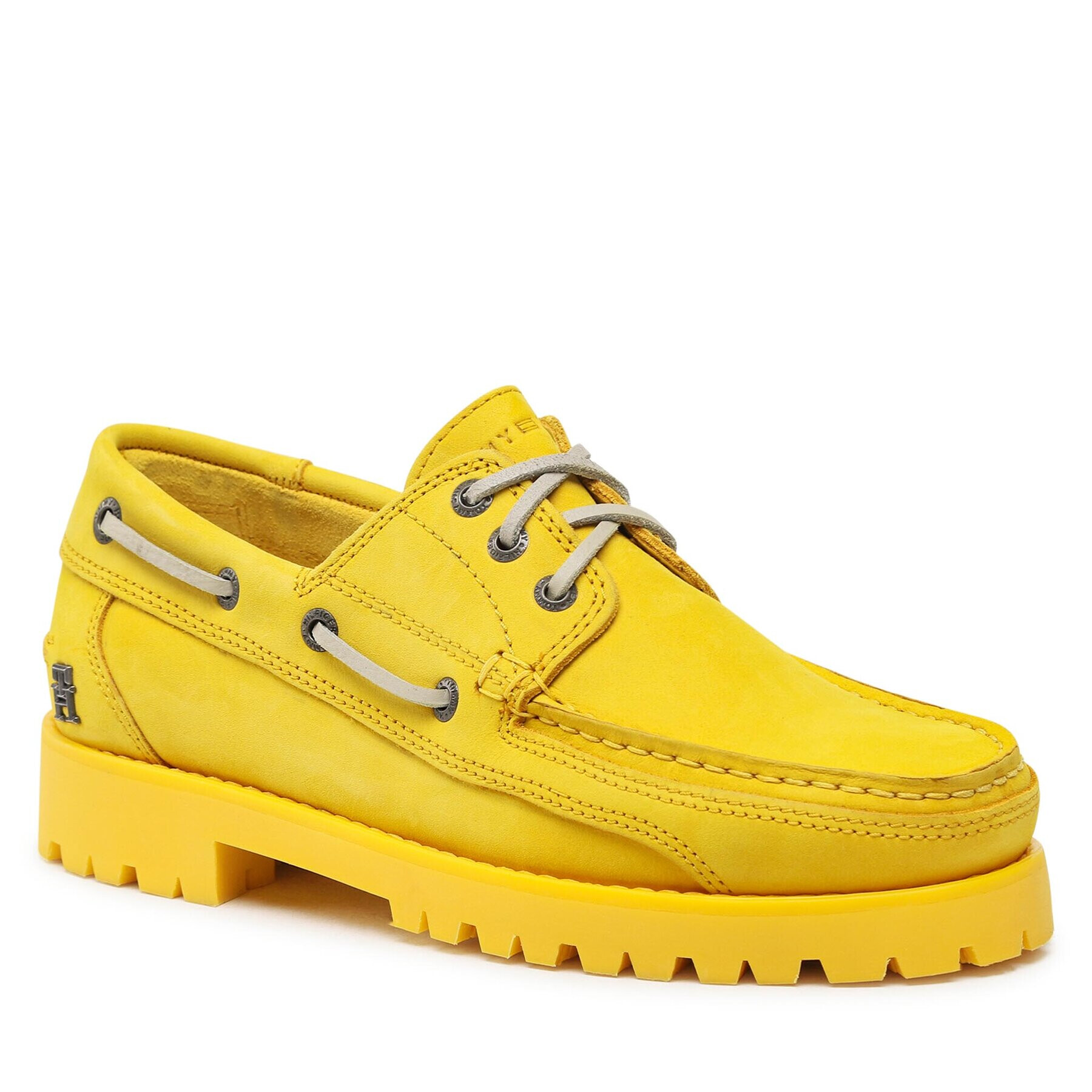 Tommy Hilfiger Félcipő Th Boat Shoe Classic Nubuck FM0FM04447 Sárga - Pepit.hu