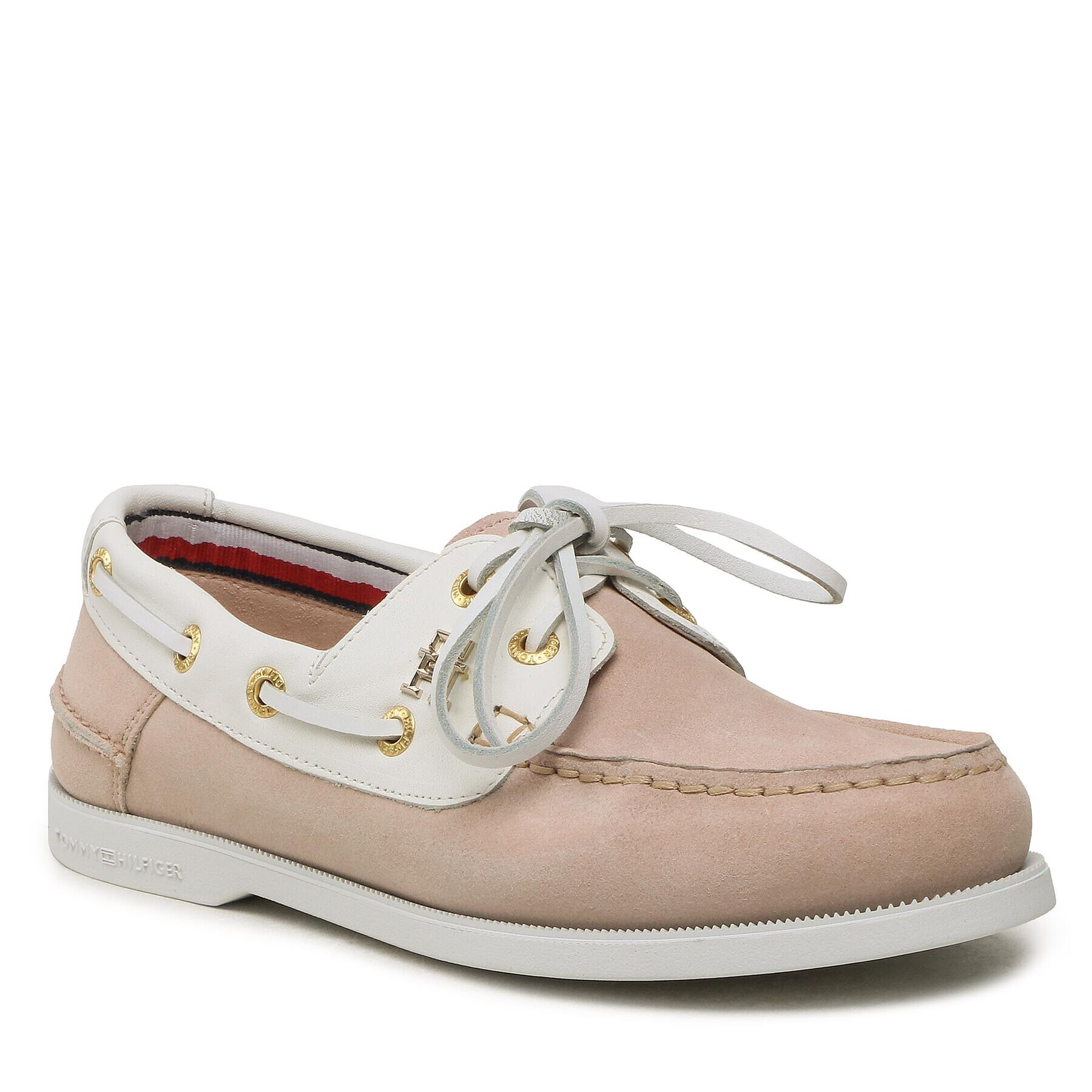 Tommy Hilfiger Félcipő Th Boat Shoe FW0FW07066 Bézs - Pepit.hu