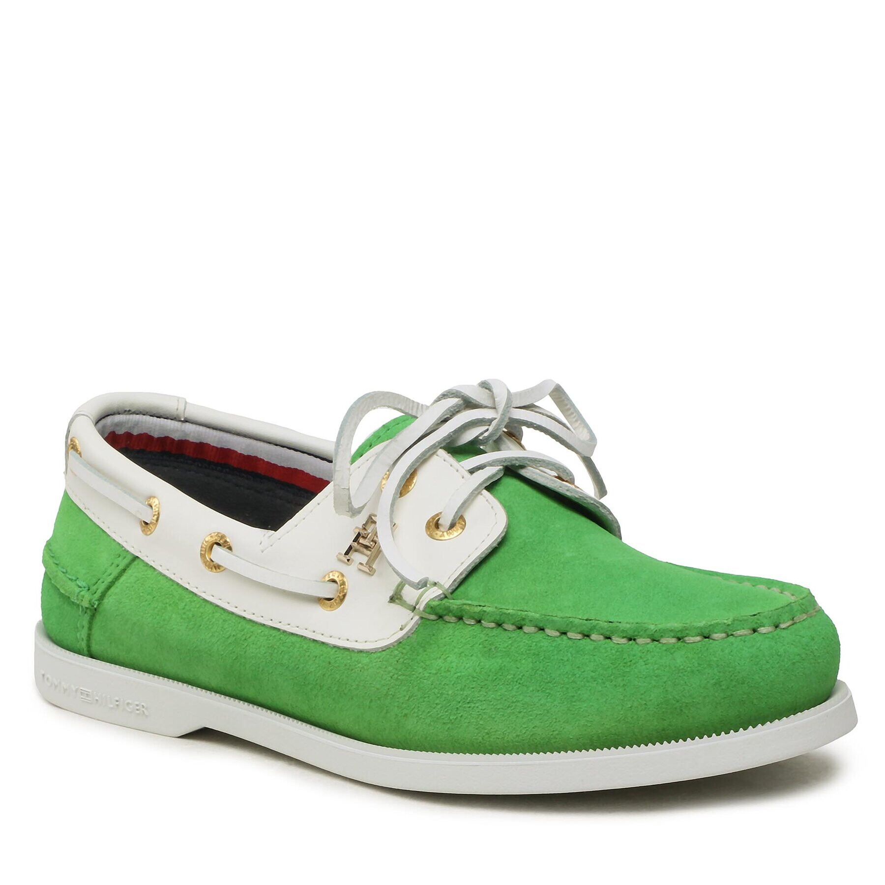 Tommy Hilfiger Félcipő Th Boat Shoe FW0FW07066 Zöld - Pepit.hu