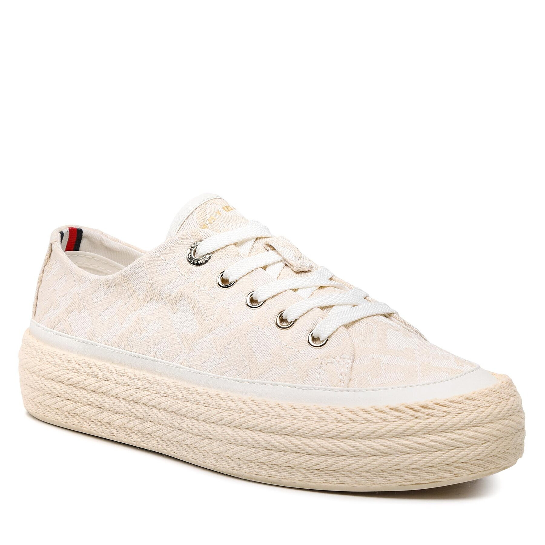 Tommy Hilfiger Félcipő Vulc Rope Monogram White Denim FW0FW07254 Bézs - Pepit.hu