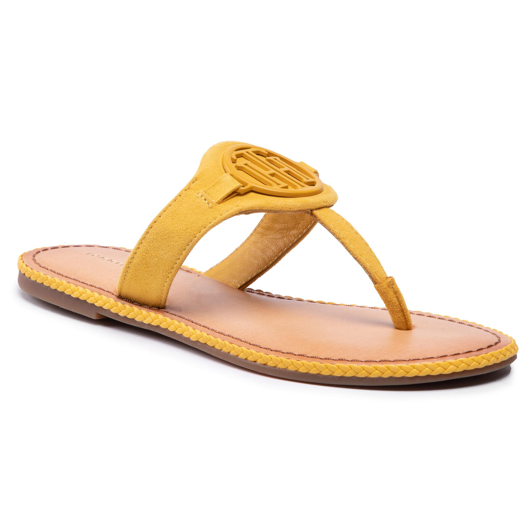 Tommy Hilfiger Flip-flops Essential Hardware Flat Sandal FW0FW05592 Sárga - Pepit.hu