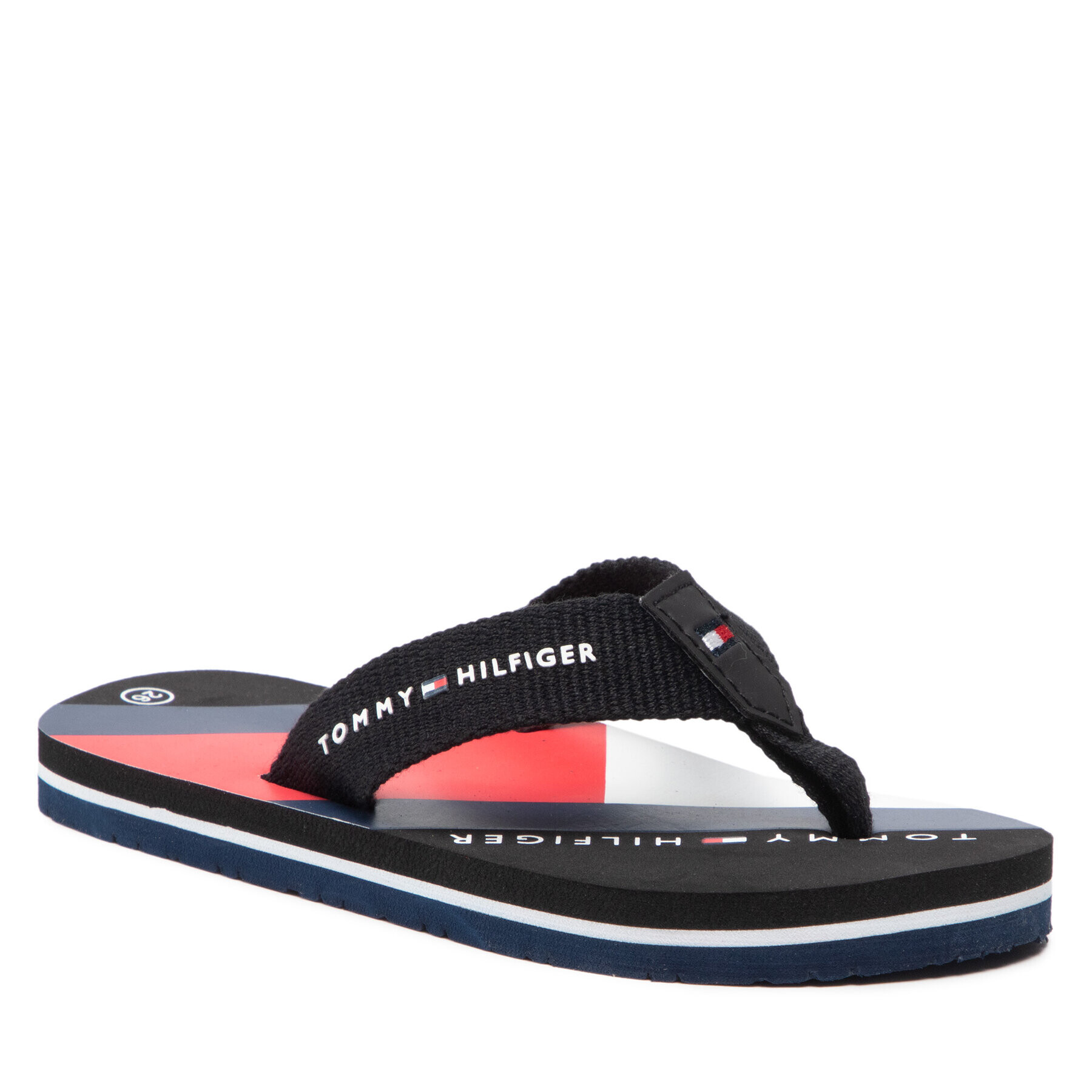 Tommy Hilfiger Flip-flops Flag Print Flip Flop T3B8-32267-0058 M Fekete - Pepit.hu